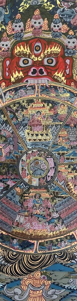 Wheel of Life - Handpainted Thangka Art