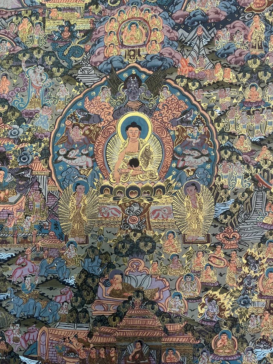 Buddha Life Thangka - Tibetan Painting