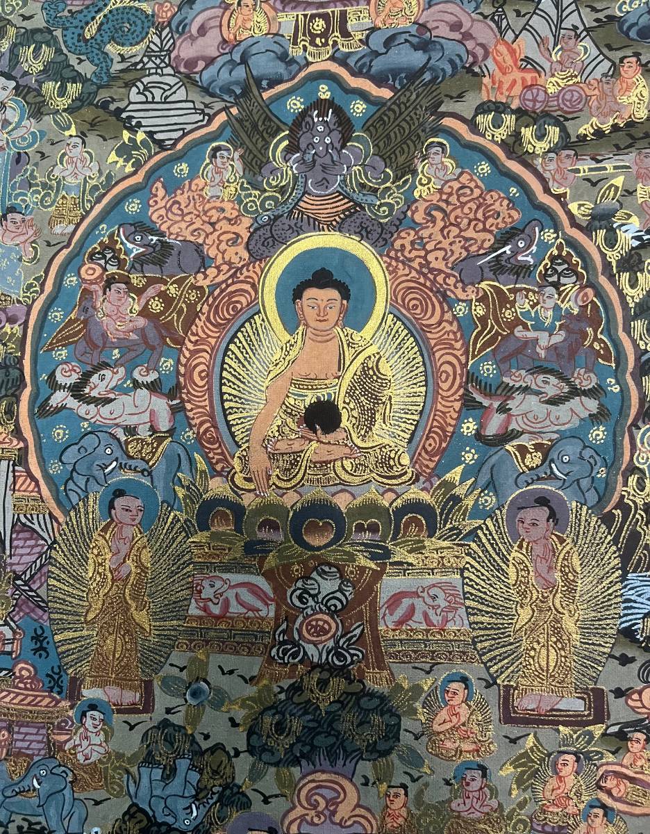 Buddha Life Thangka - Tibetan Painting