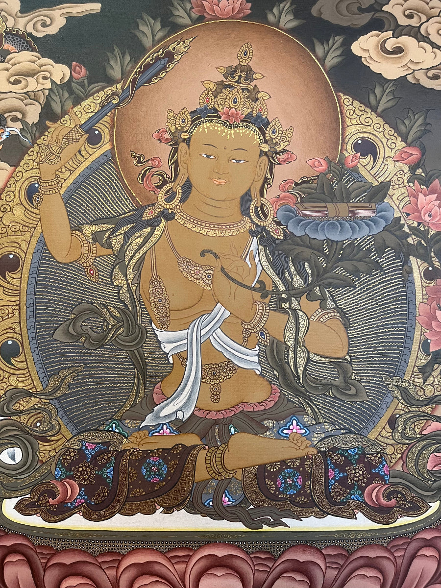 Manjushree Thangka Painting for meditation.