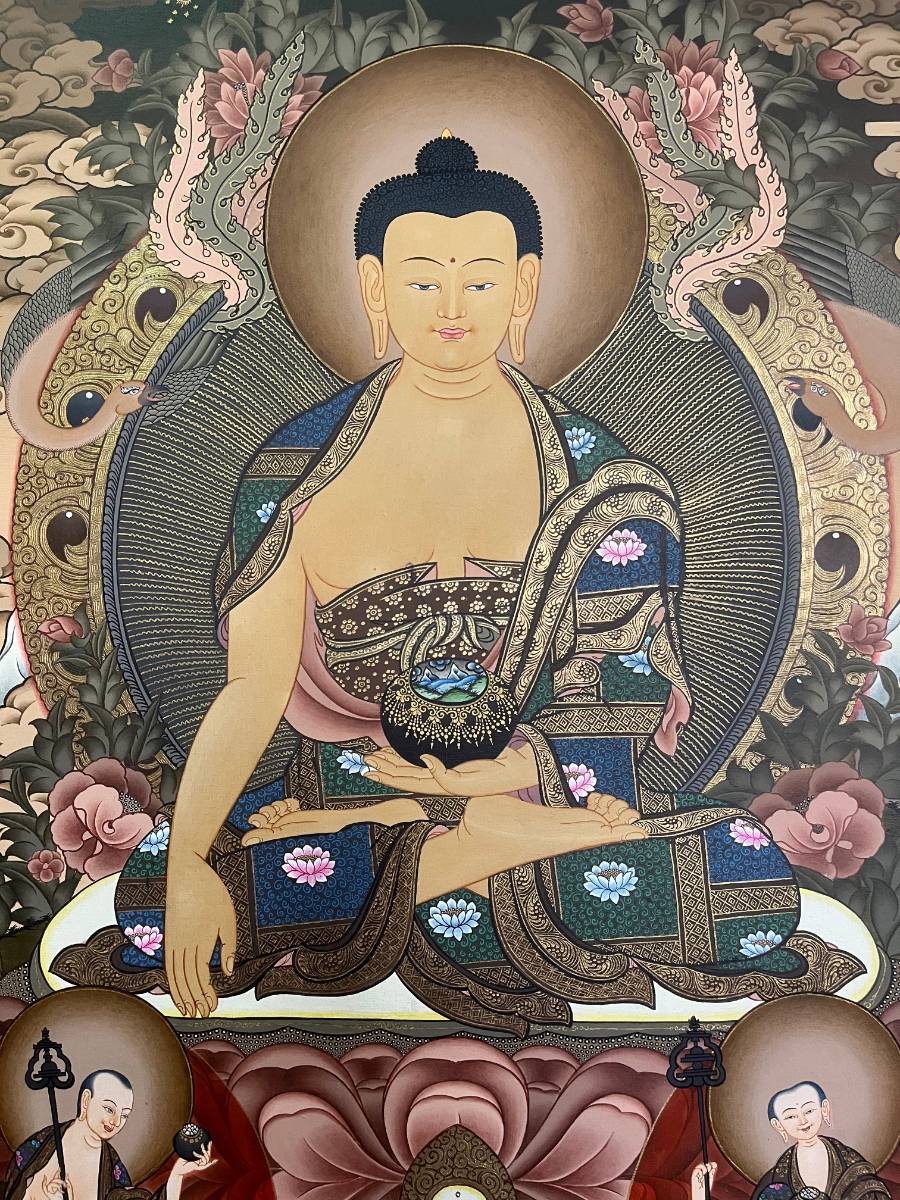Shakyamuni Buddha Thangka - Handpainted Art