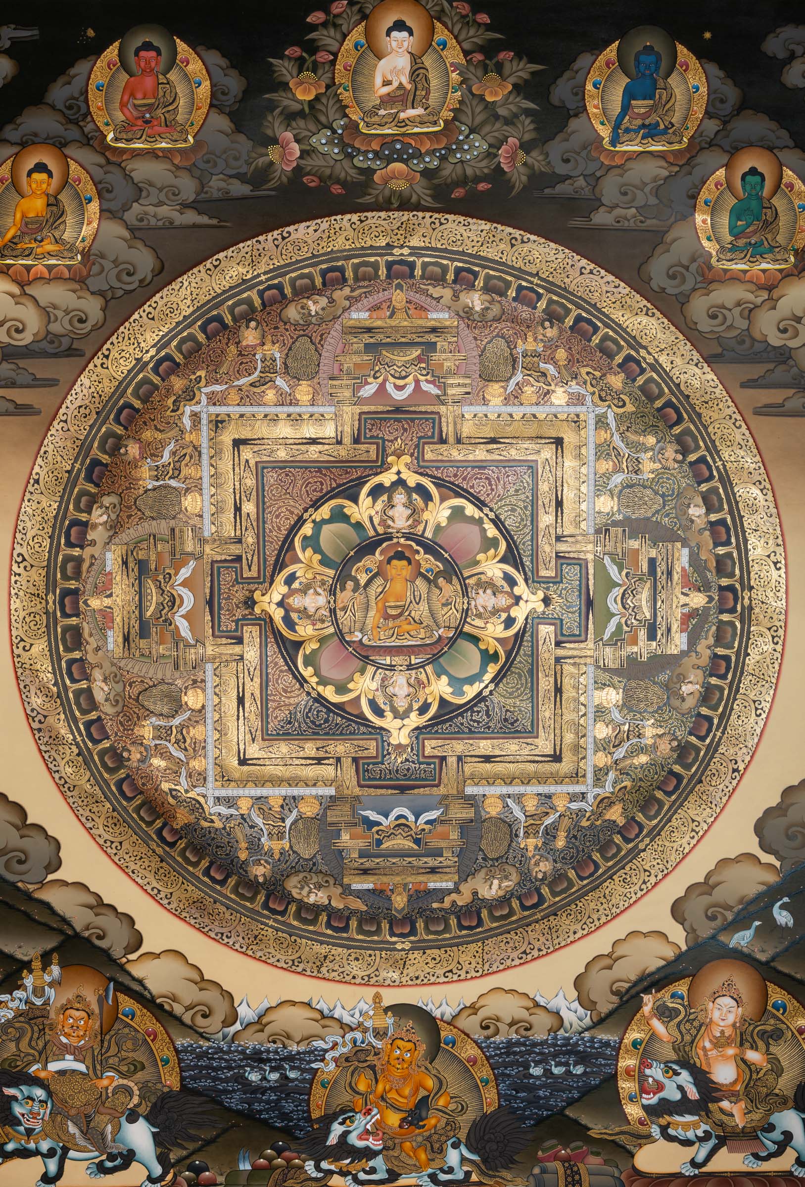 Tibetan Buddha Mandala Thangka Painting - Handpainted Tibetan Art