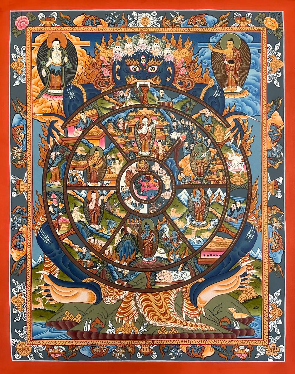 Wheel of Life Thangka Painting of Samsara