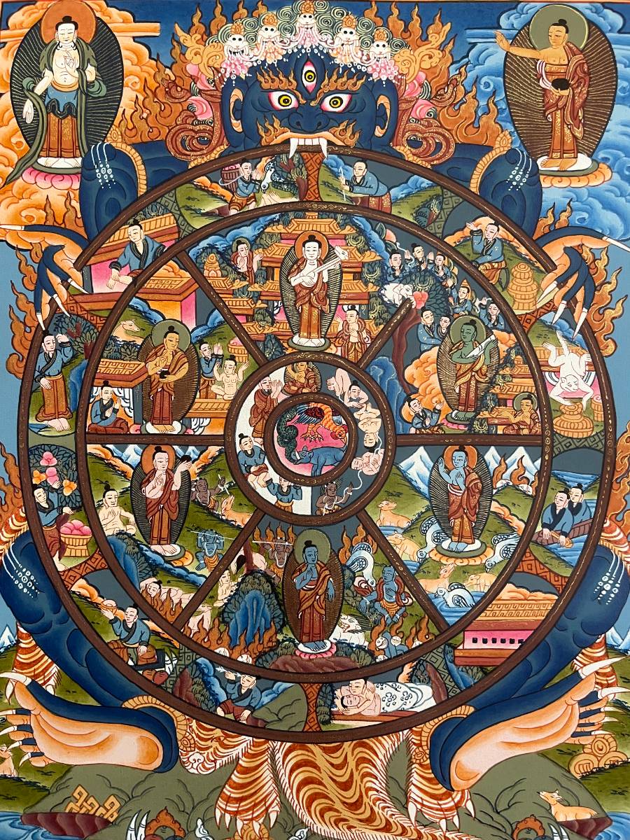 Wheel of Life Thangka Painting of Samsara
