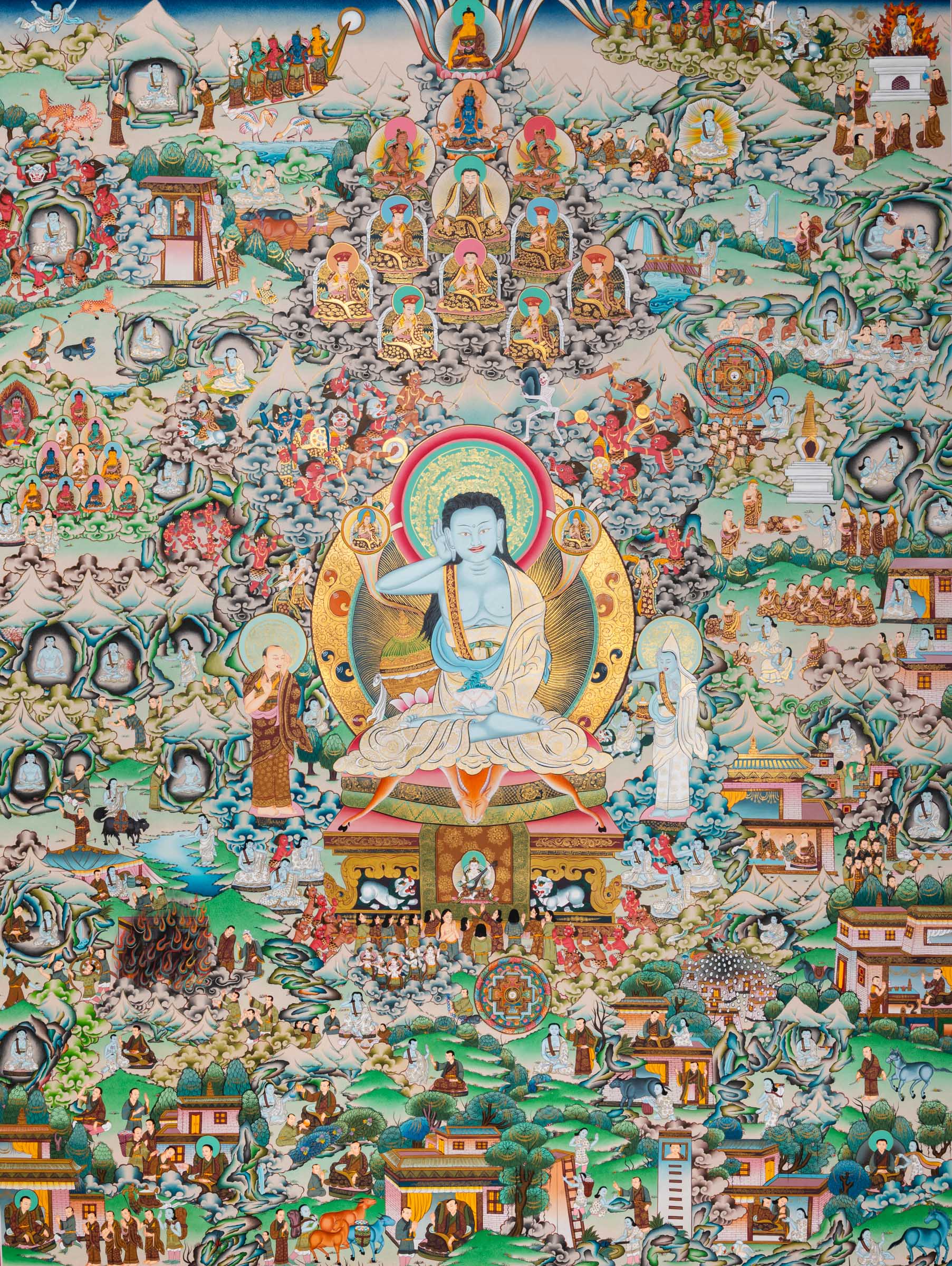 Jetsun Milarepa Thangka Painting - Tibetan Art