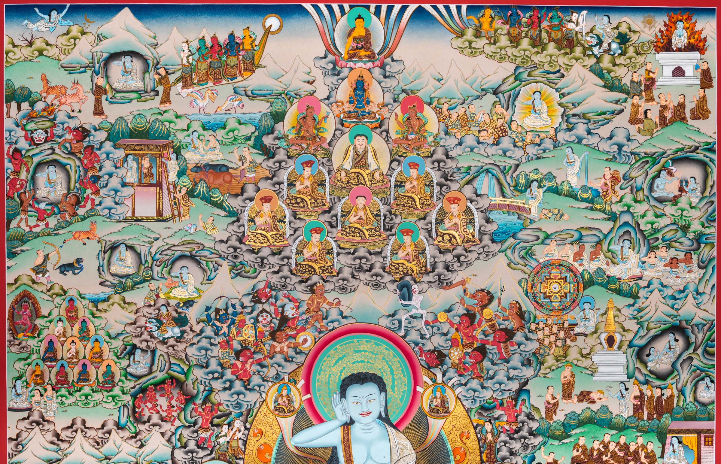 Jetsun Milarepa Thangka Painting - Tibetan Art