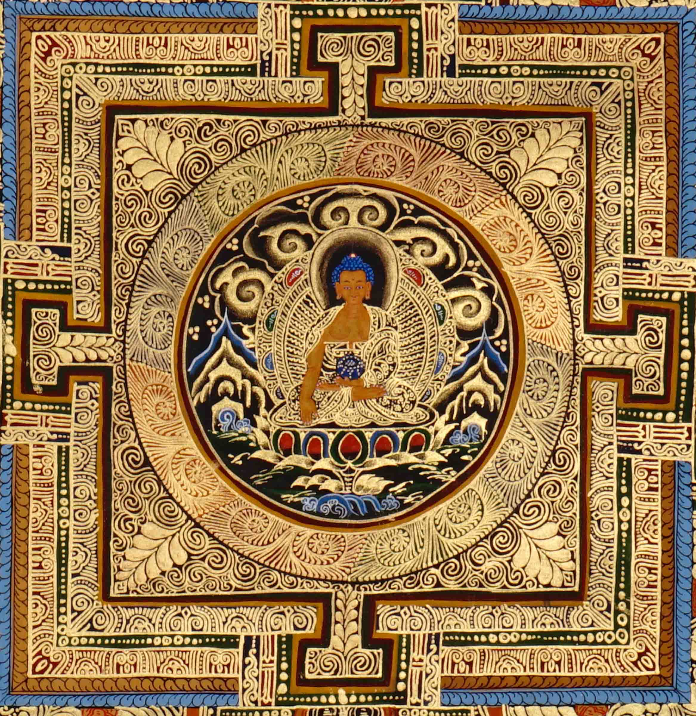 Shakyamuni Buddha Mandala Thangka Buddhist sacred art