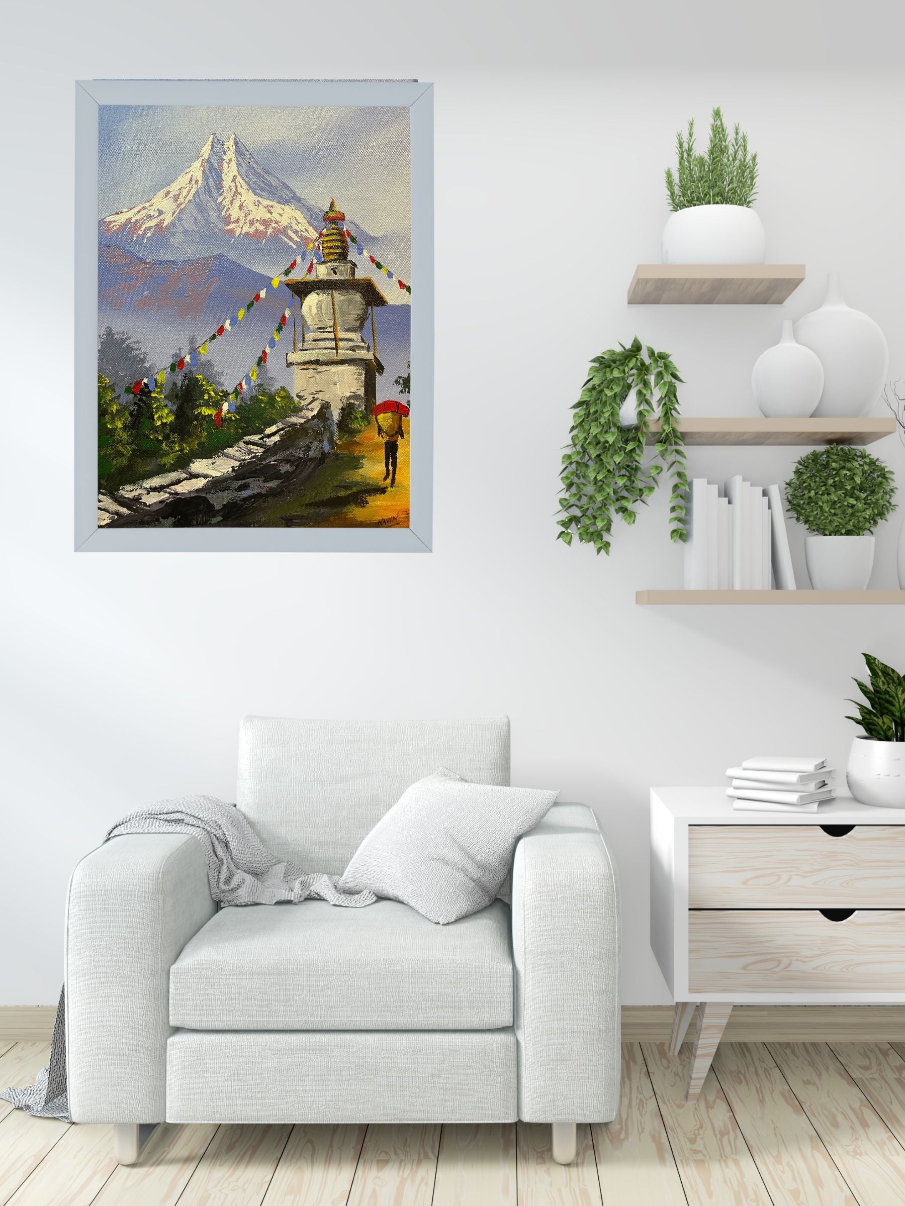 Mt. Machapuchre Oil Painting