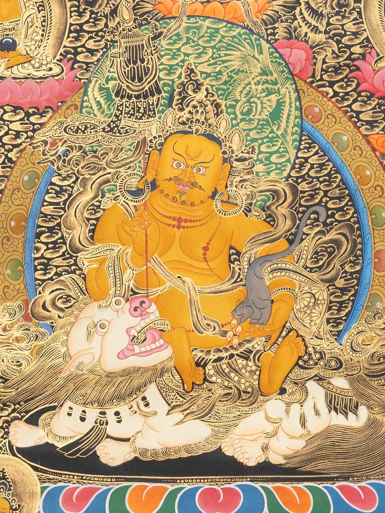 Hand-Painted Zambala Thangka - Tibetan Painting