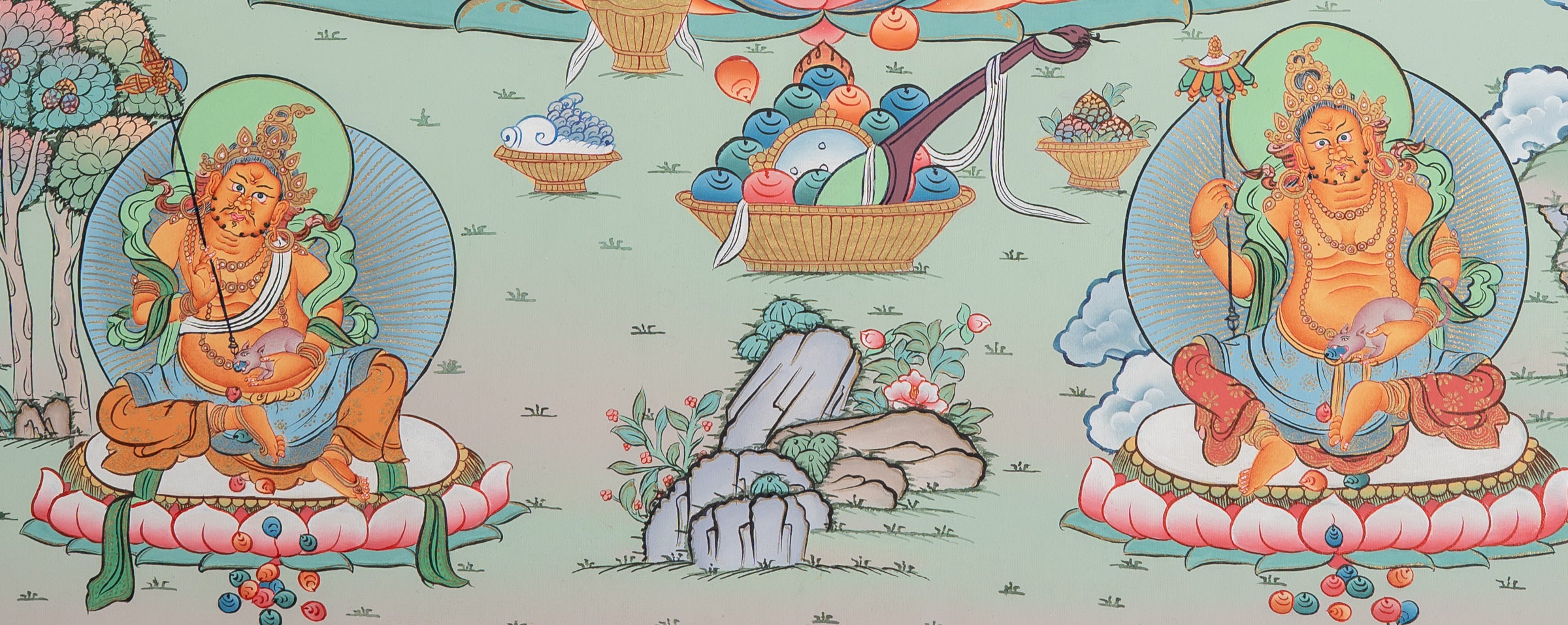 Zambala Thangka - Handpainted Tibetan Art