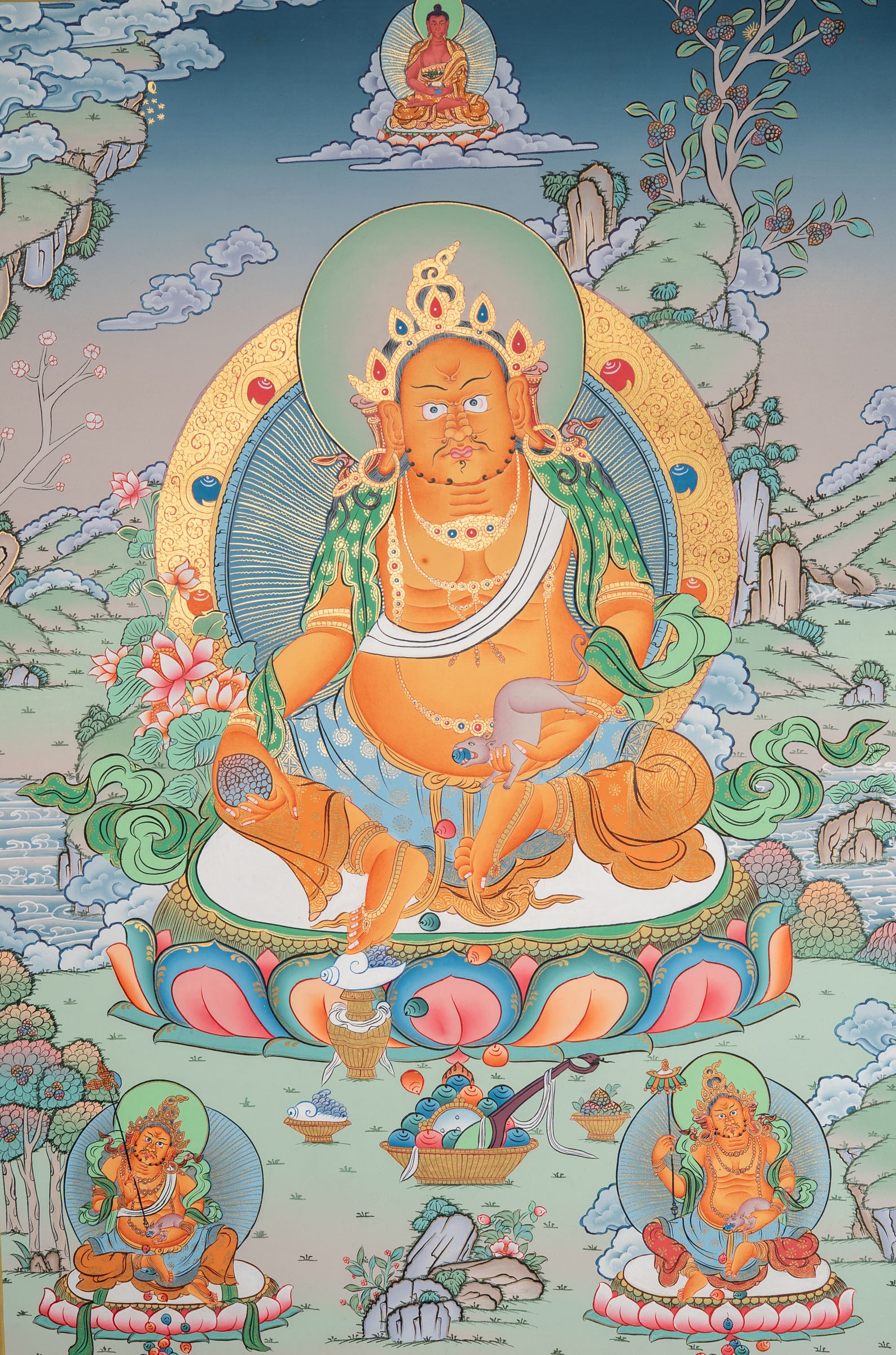 Zambala Thangka - Handpainted Tibetan Art