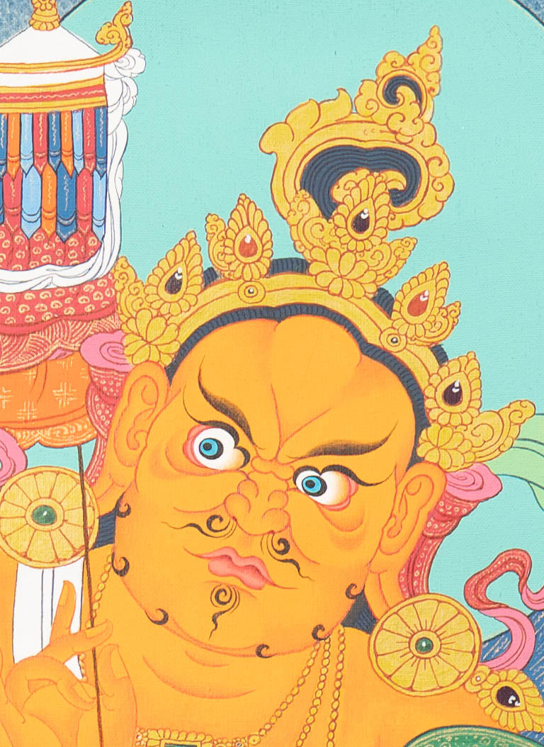 Zambala Prosperity Thangka - Handpainted Art