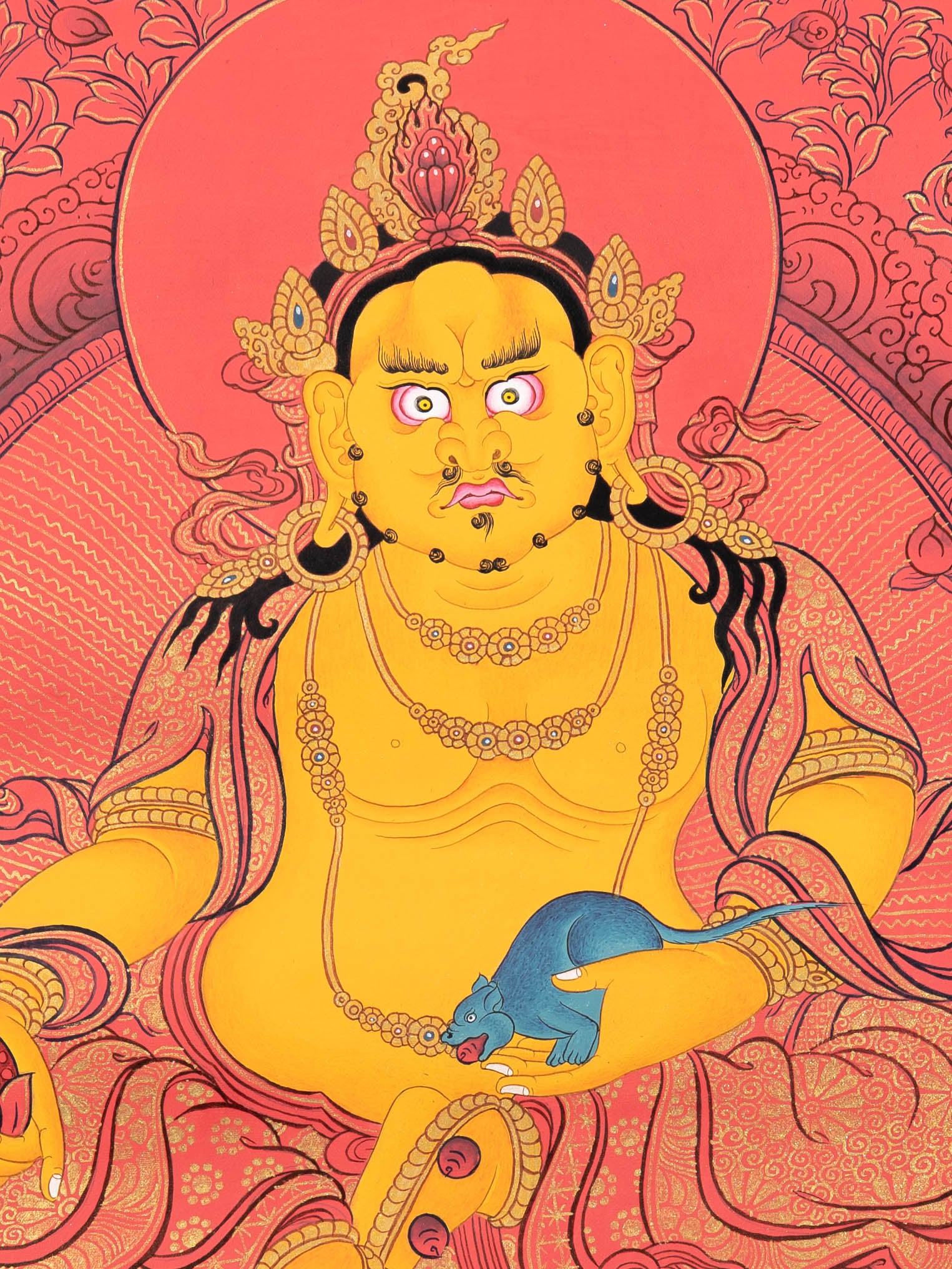 Handcrafted Zambala - Handpainted Tibetan Art