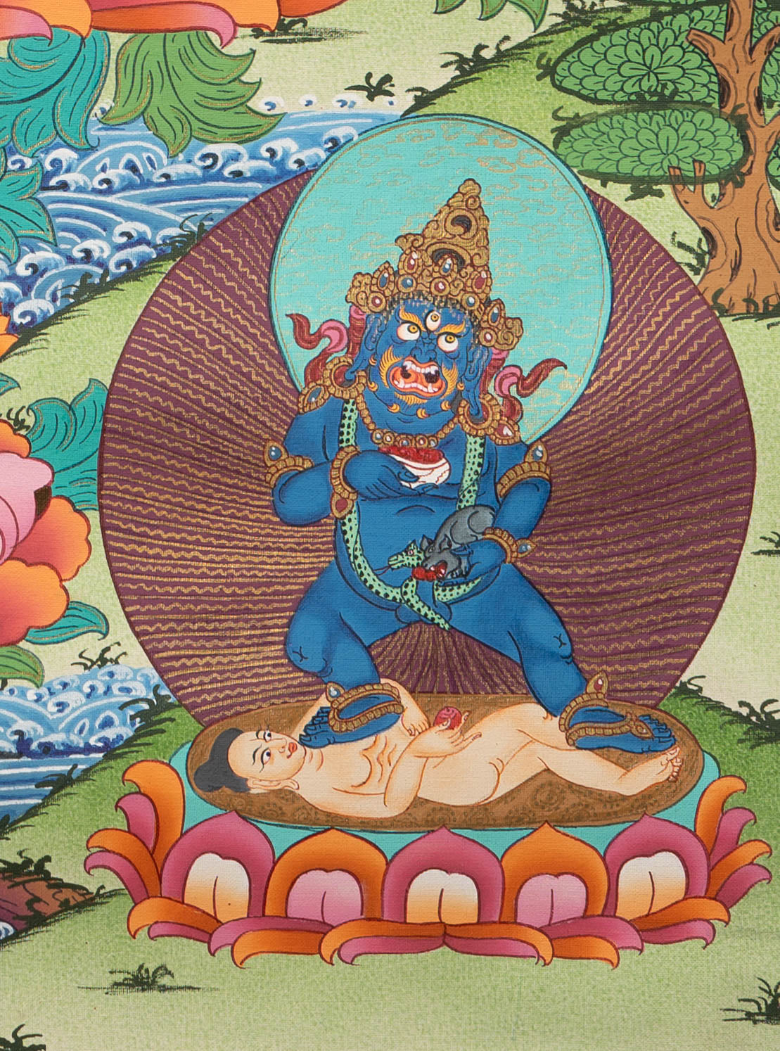 Zambala Thangka Painting - Sacred Painting