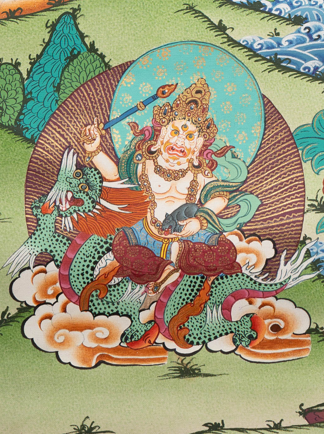 Zambala Thangka Painting - Sacred Painting