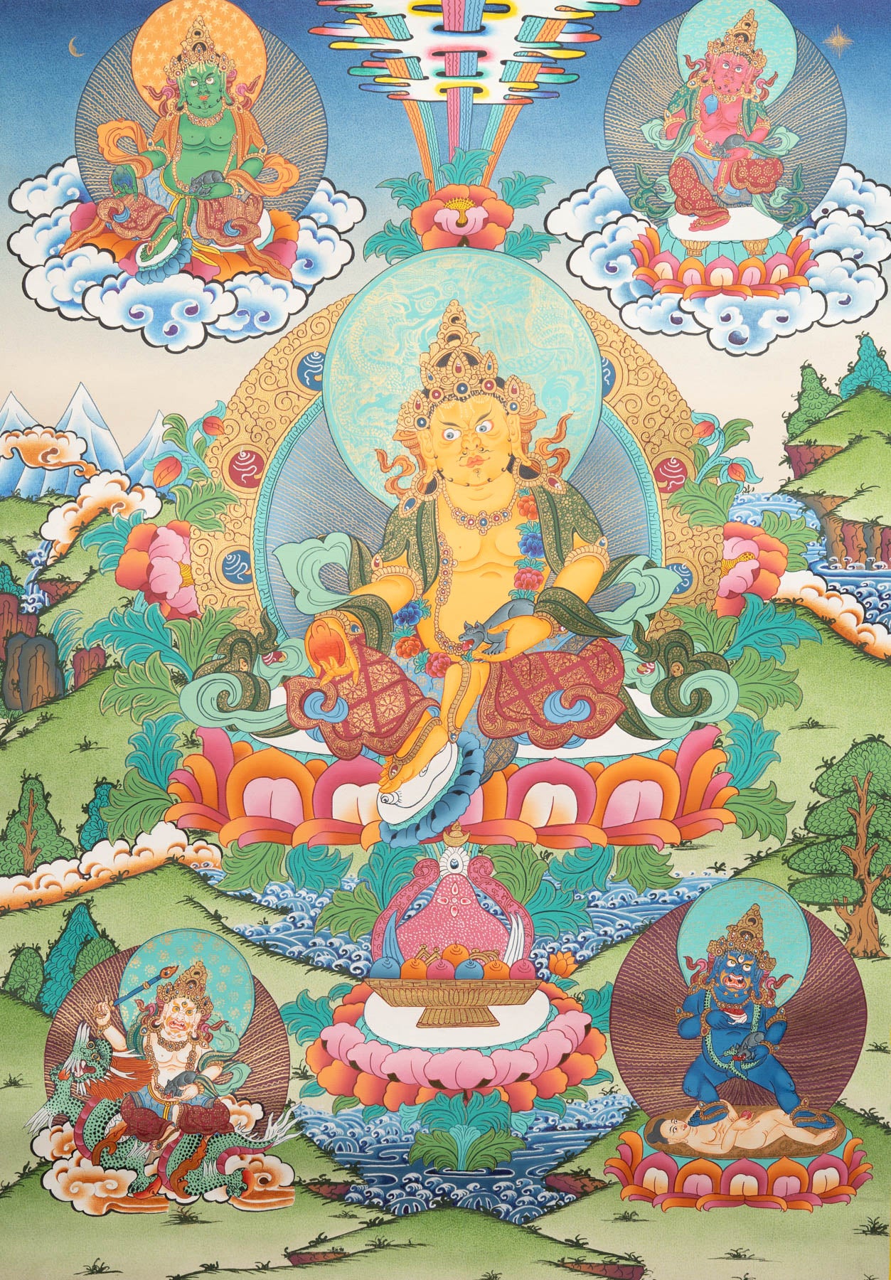 Zambala Thangka Painting - Sacred Painting