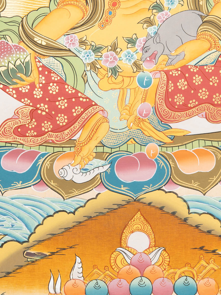 Tibetan Zambala Thangka - Sacred Painting