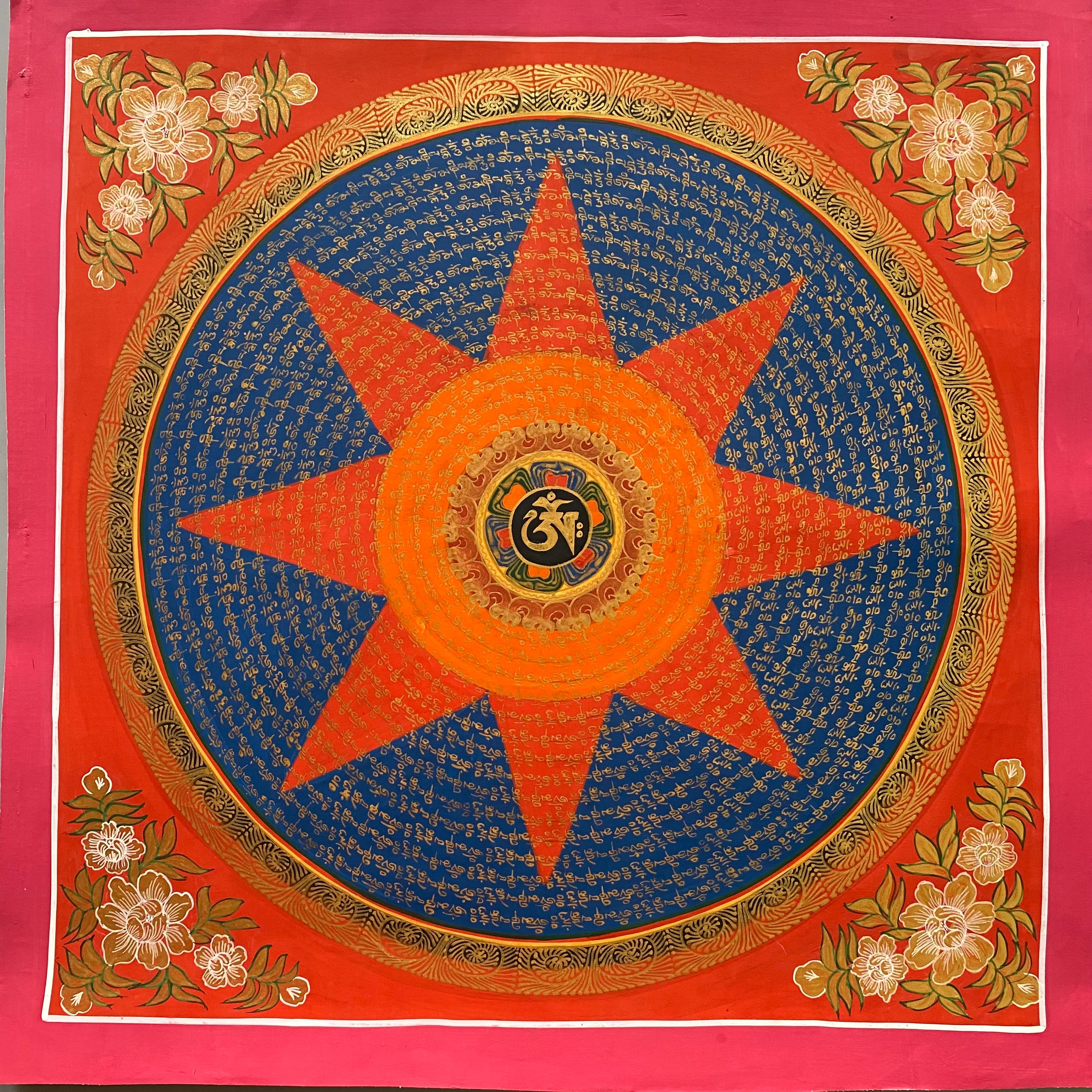 Mantra Mandala Thangka Painting - Handpainted Tibetan Art