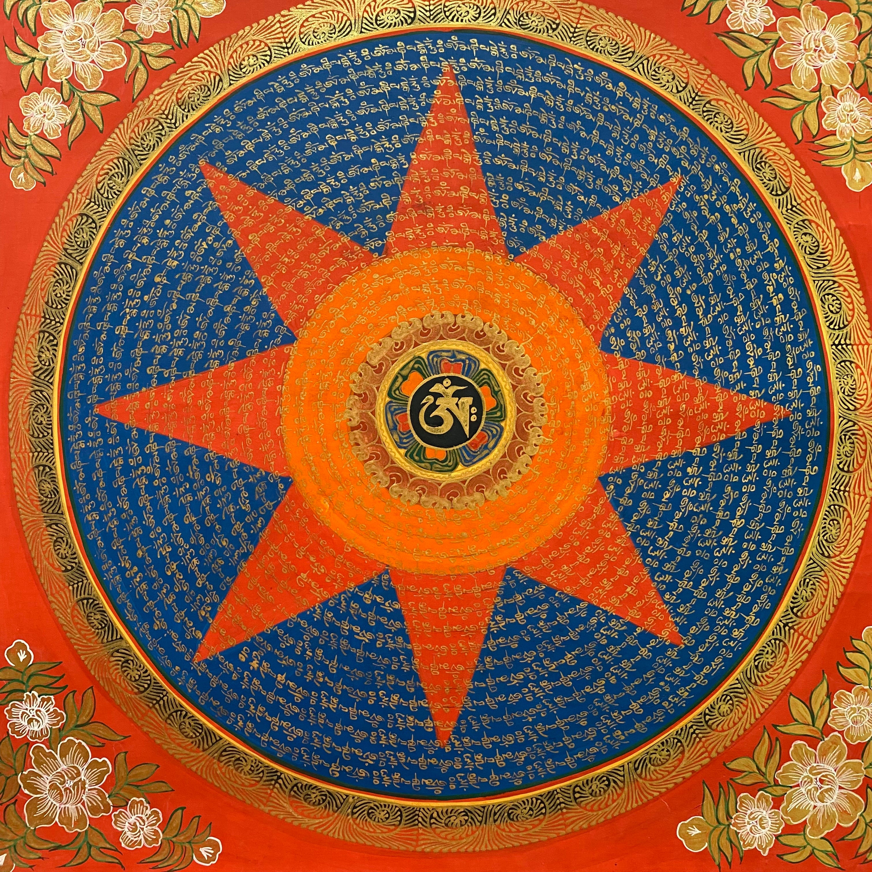 Mantra Mandala Thangka Painting - Handpainted Tibetan Art