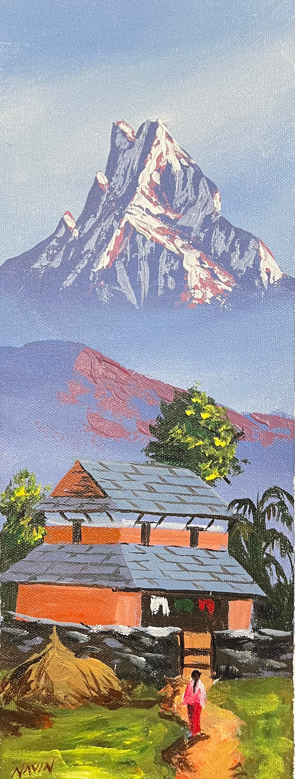 Mount Machapuchre Oil Painting