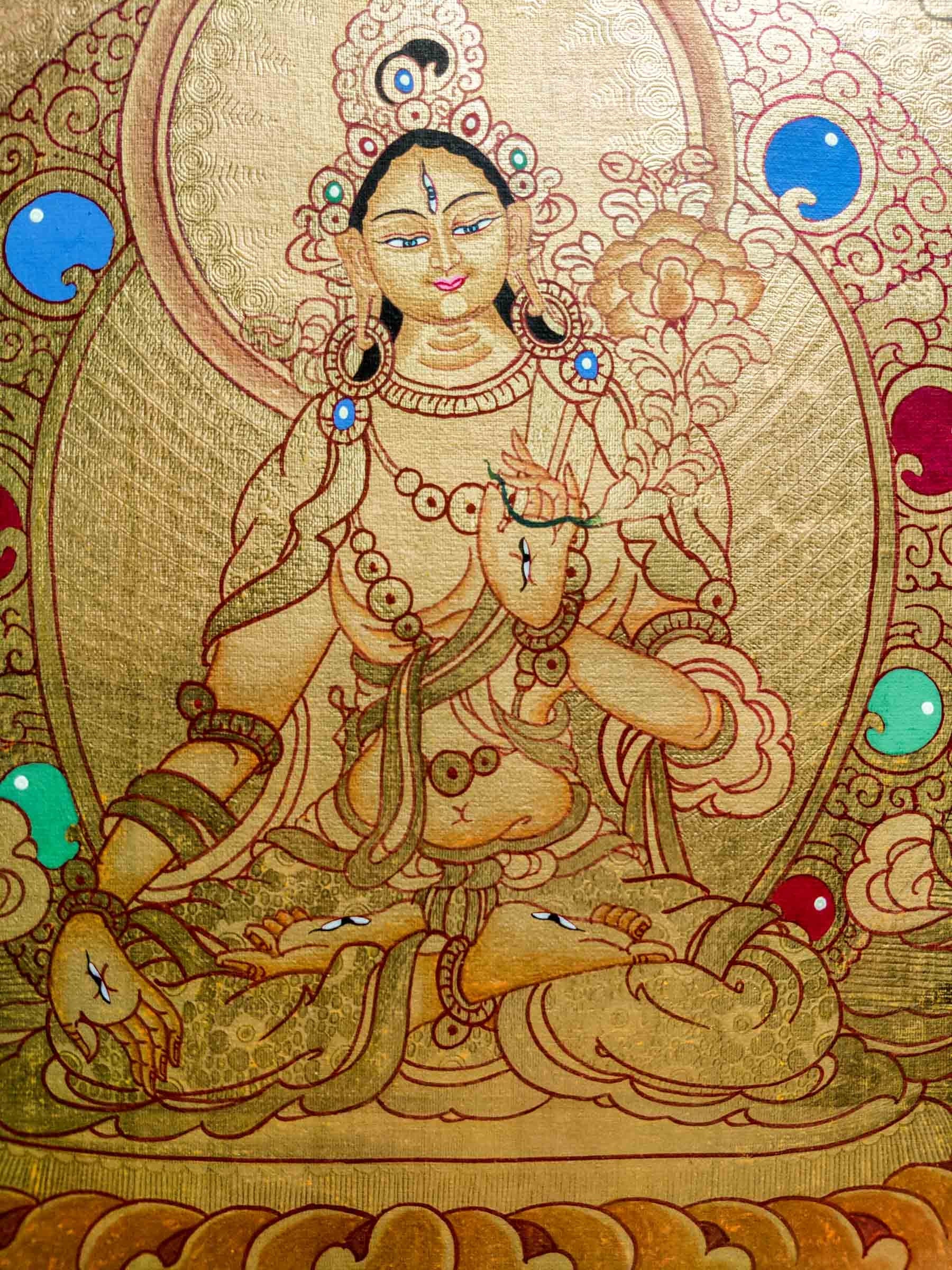 White Tara Thangka - Lucky Thanka