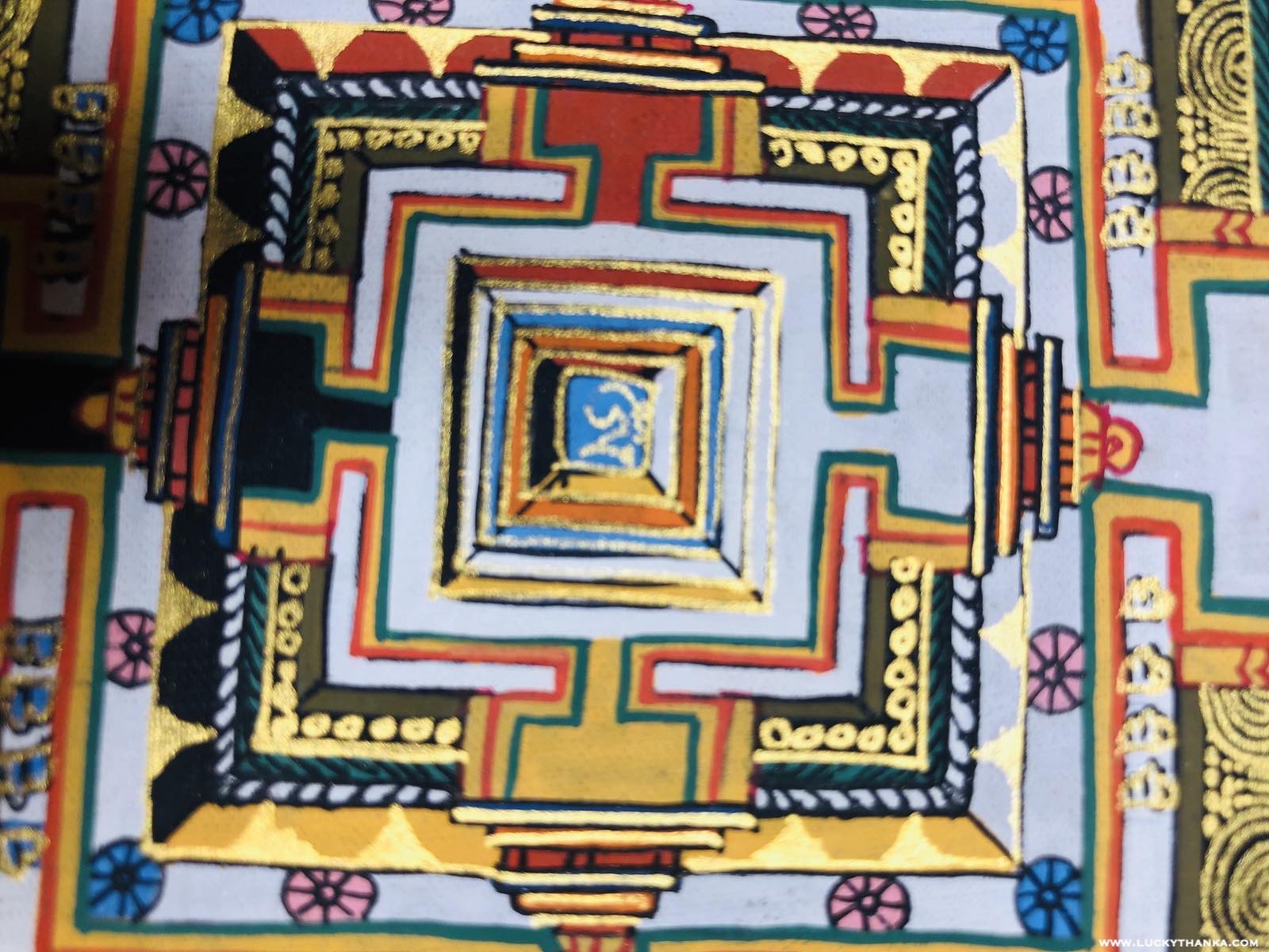 Beautiful Kalachakra Mandala small size for meditation or decoration - Lucky Thanka