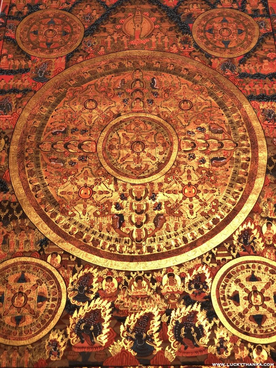 Bodhisattva Mandala for Peace and long life - Lucky Thanka