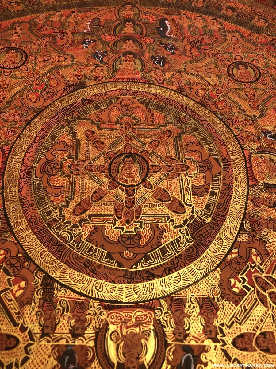 Bodhisattva Mandala for Peace and long life - Lucky Thanka