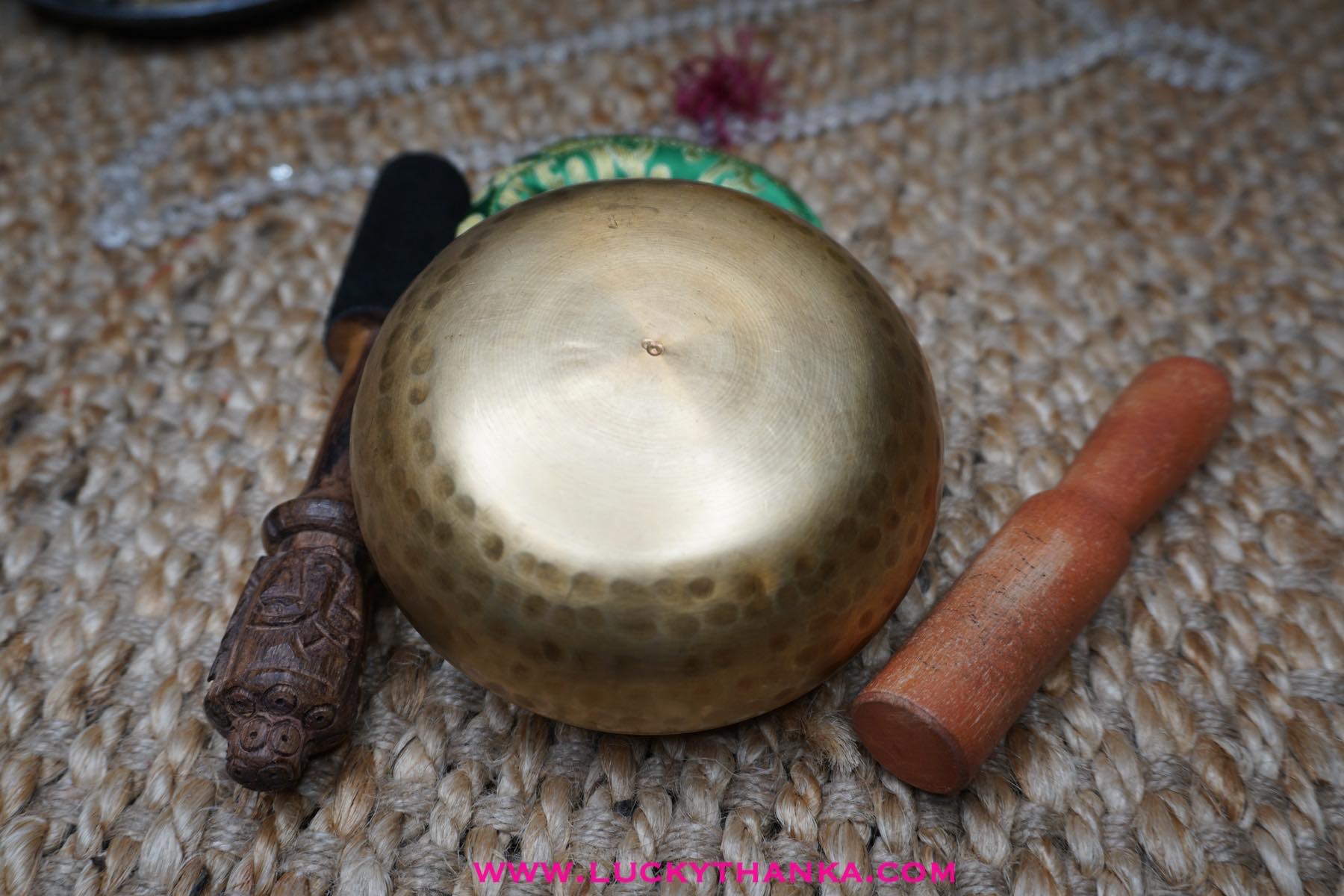Vajra Symbol of Purification | Carved Singing Bowl - Lucky Thanka