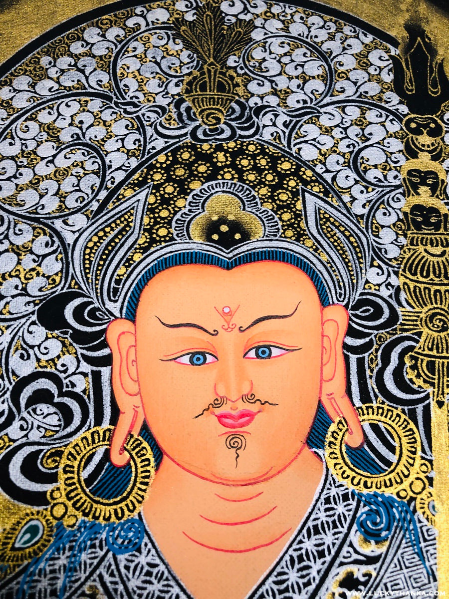 Gold and Silver Guru Thangka Best Quality - Lucky Thanka