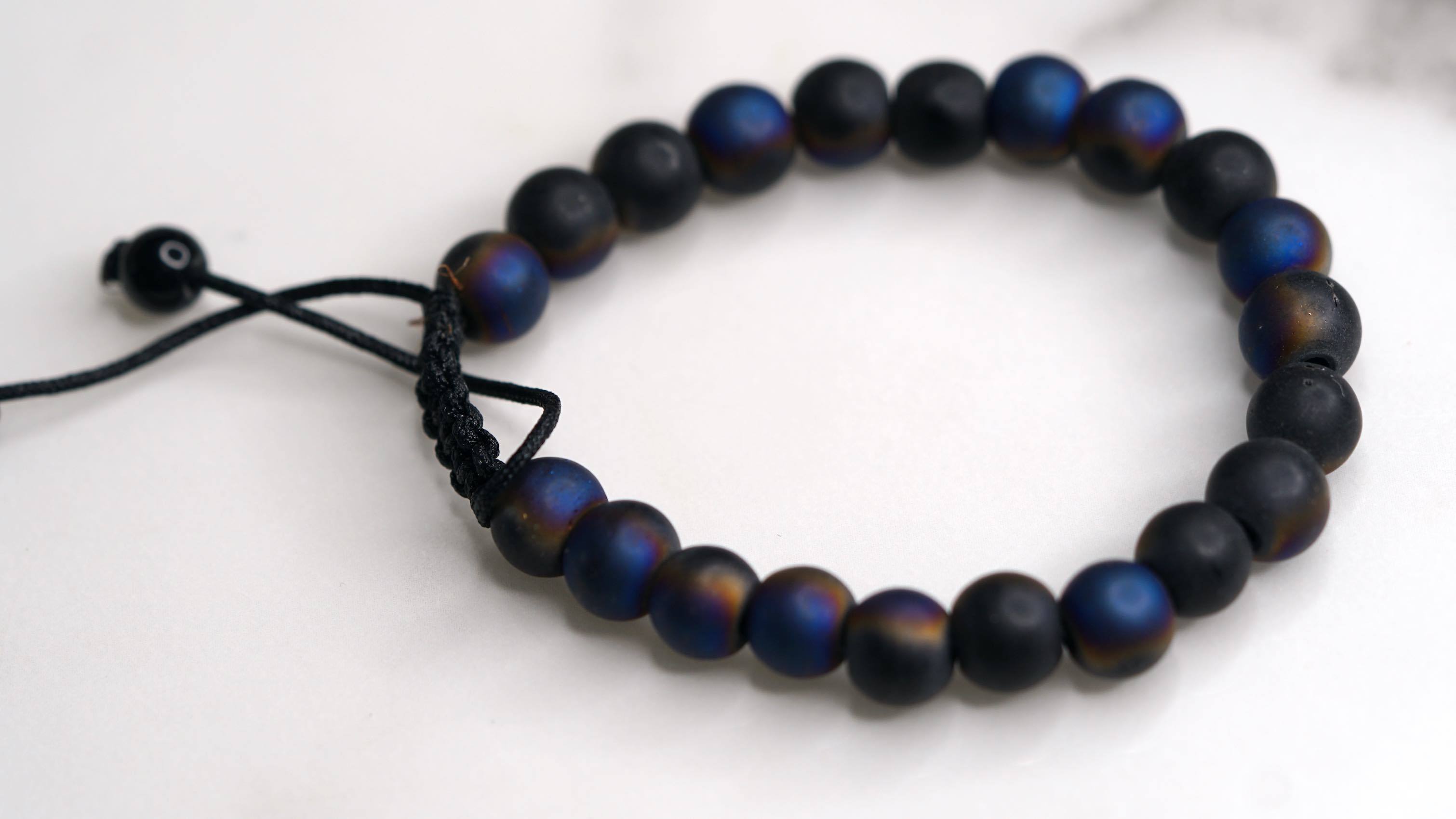 Hand Wrist Natural Stone Bracelet | Druzy Bead - Lucky Thanka