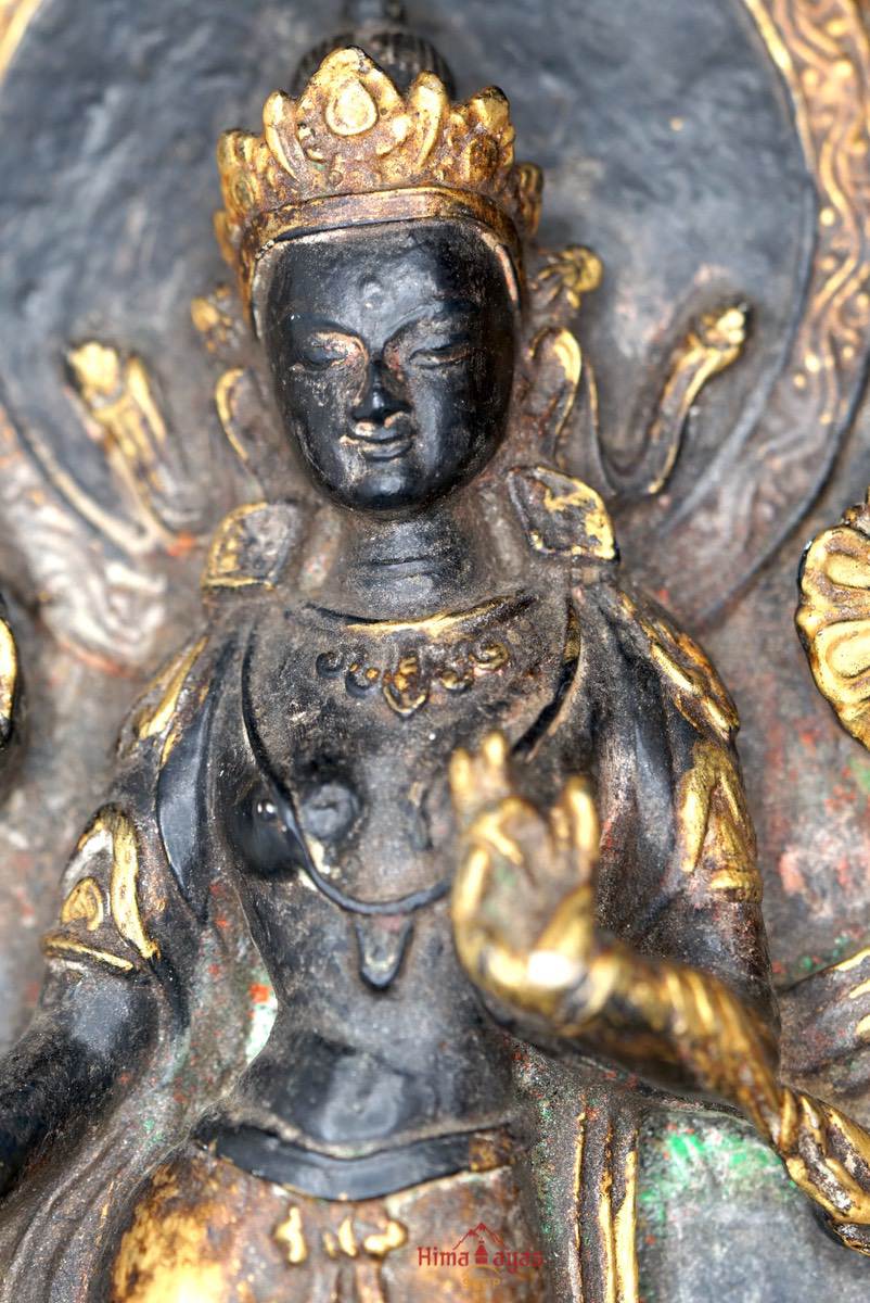Standing Avalokiteshvara Sculpture - Lucky Thanka