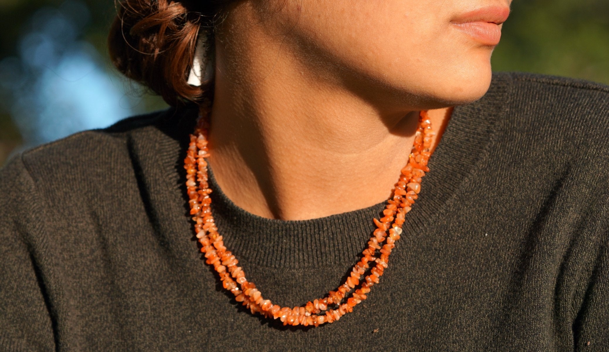 Carnelian crystal Necklace - Lucky Thanka