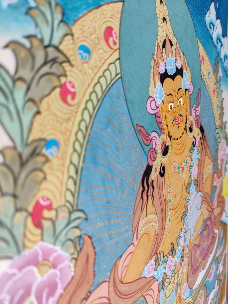 Tibetan Dzambala Thangka - Lucky Thanka