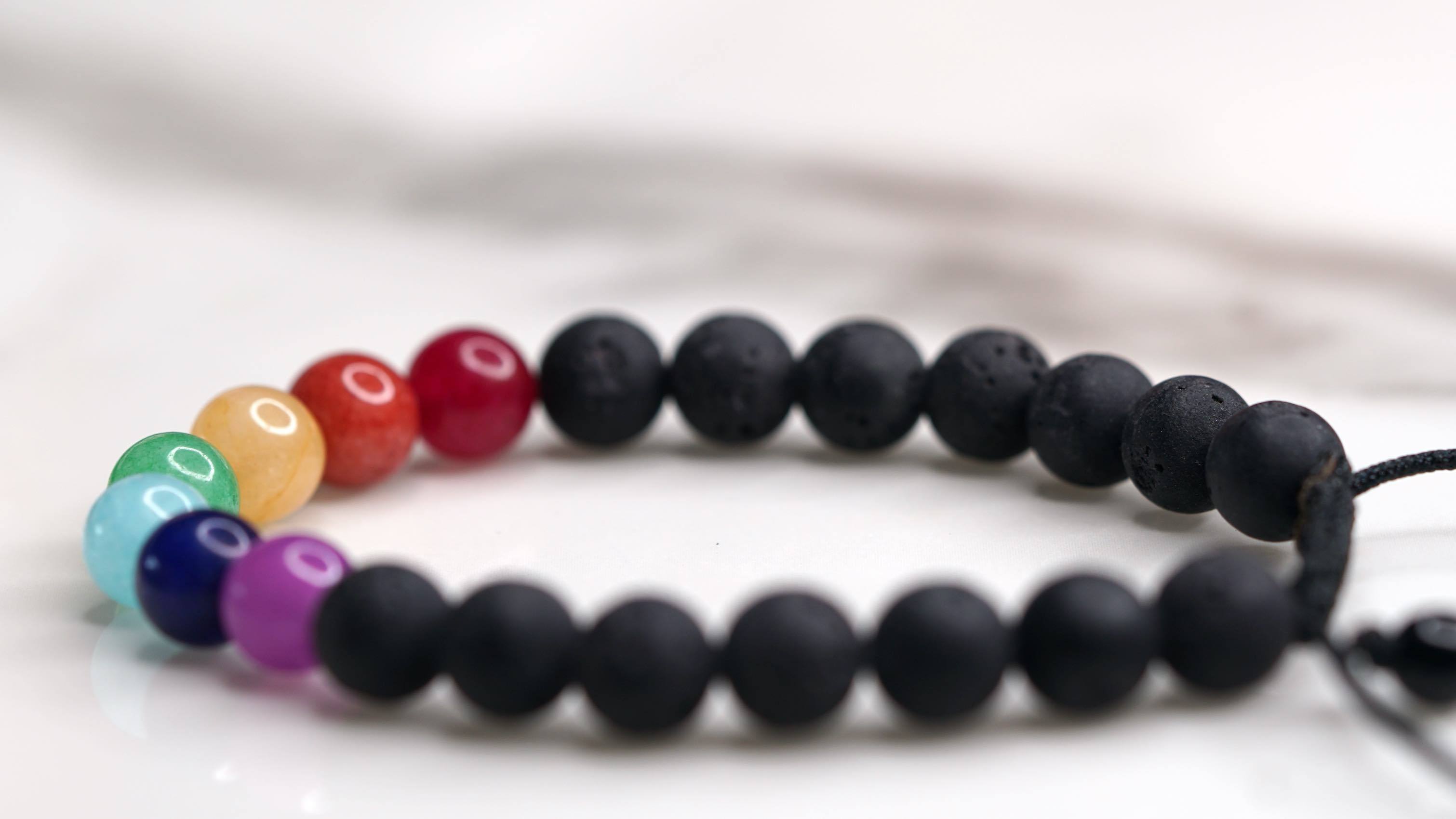 7 Chakra set Bracelet | Chakra Lava Bead Bracelet - Lucky Thanka