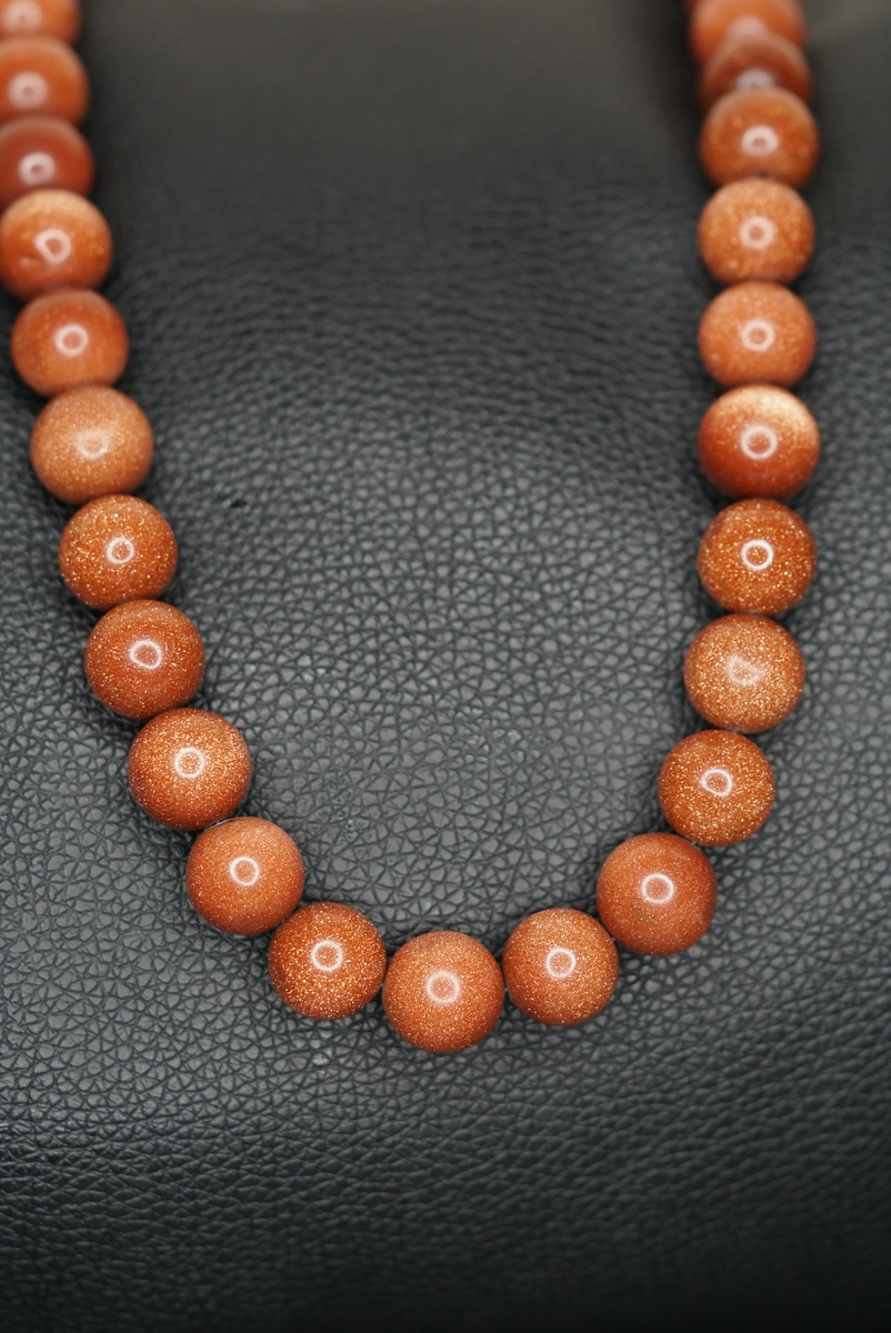 Gold Stone beaded necklace - Lucky Thanka