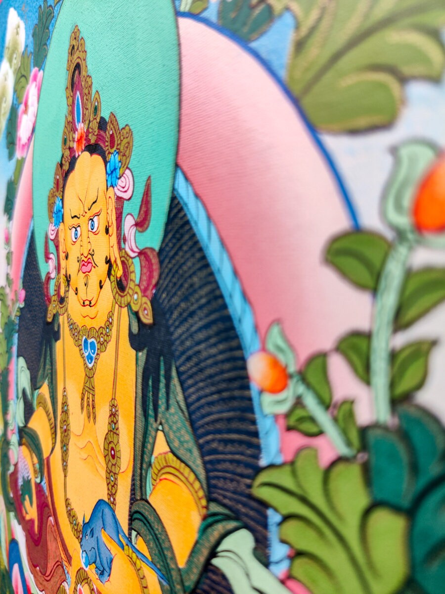 Dzambala Thangka art - Lucky Thanka
