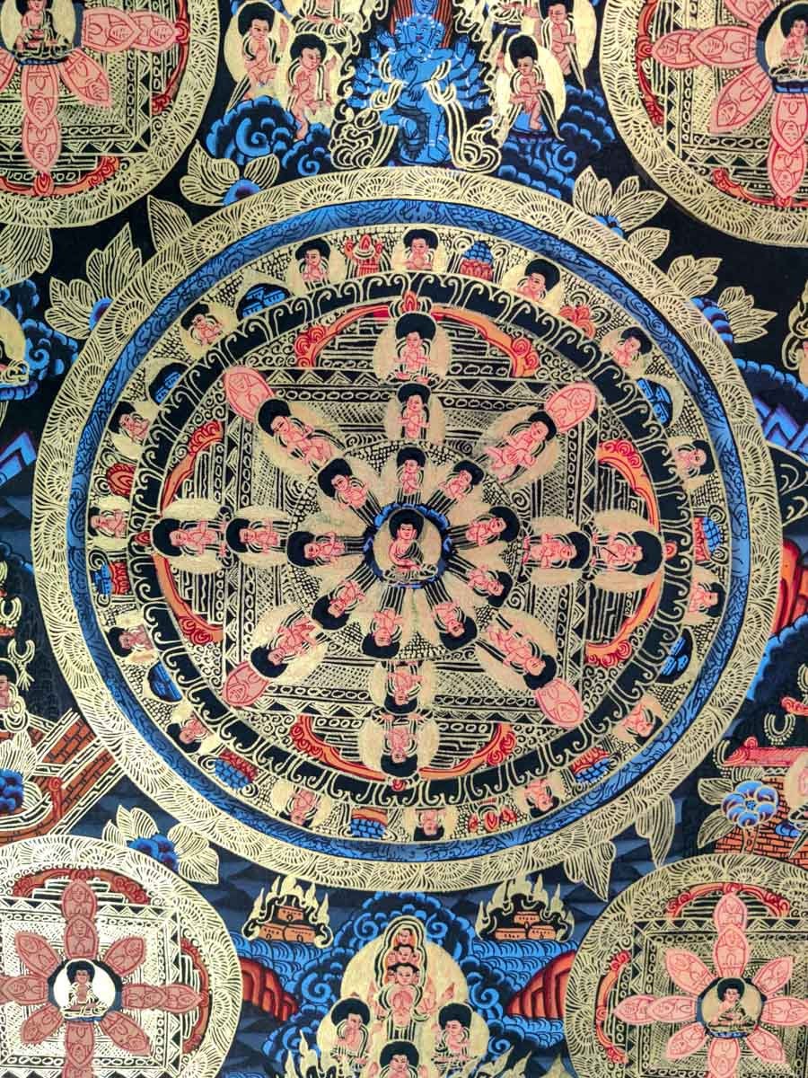 Old Thangka of Buddha Mandala - Lucky Thanka