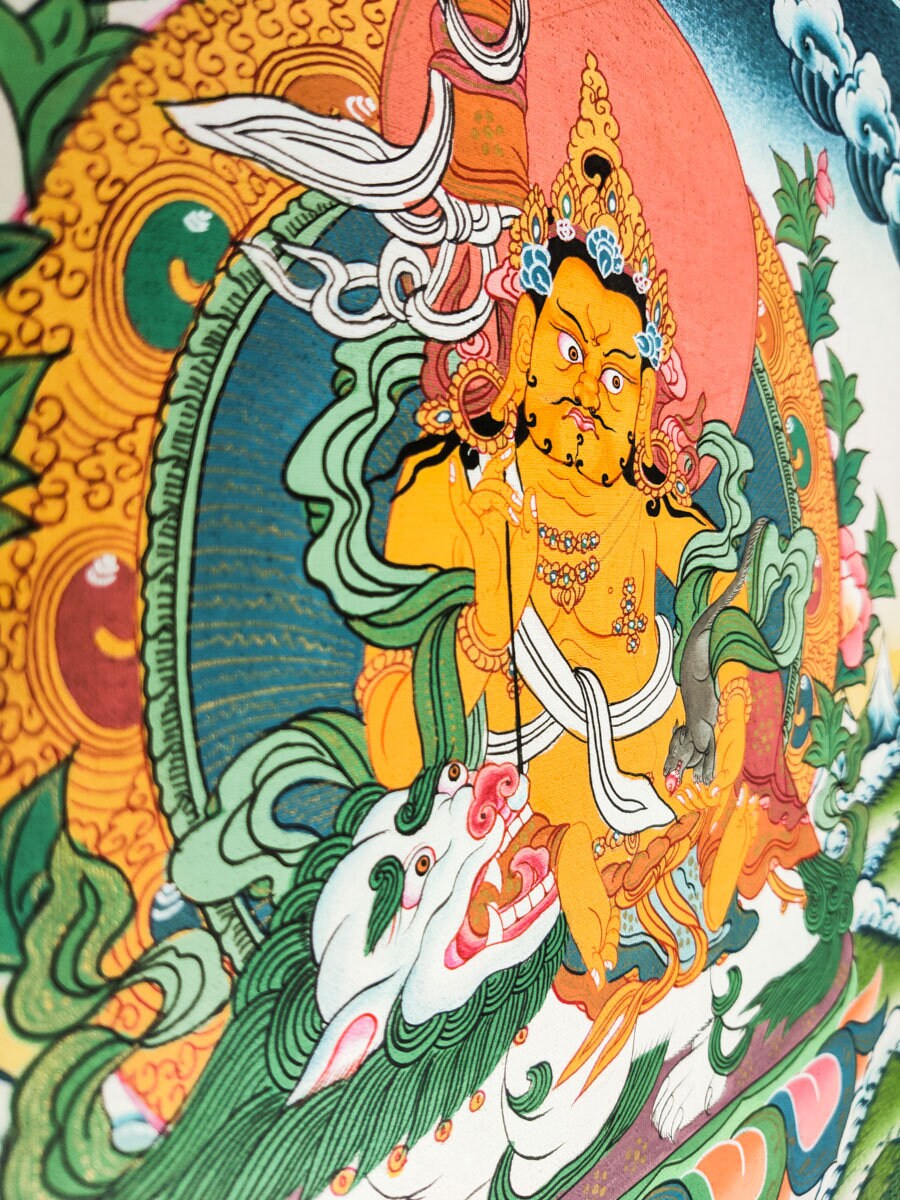 Small size - Zambala Thangka - Lucky Thanka