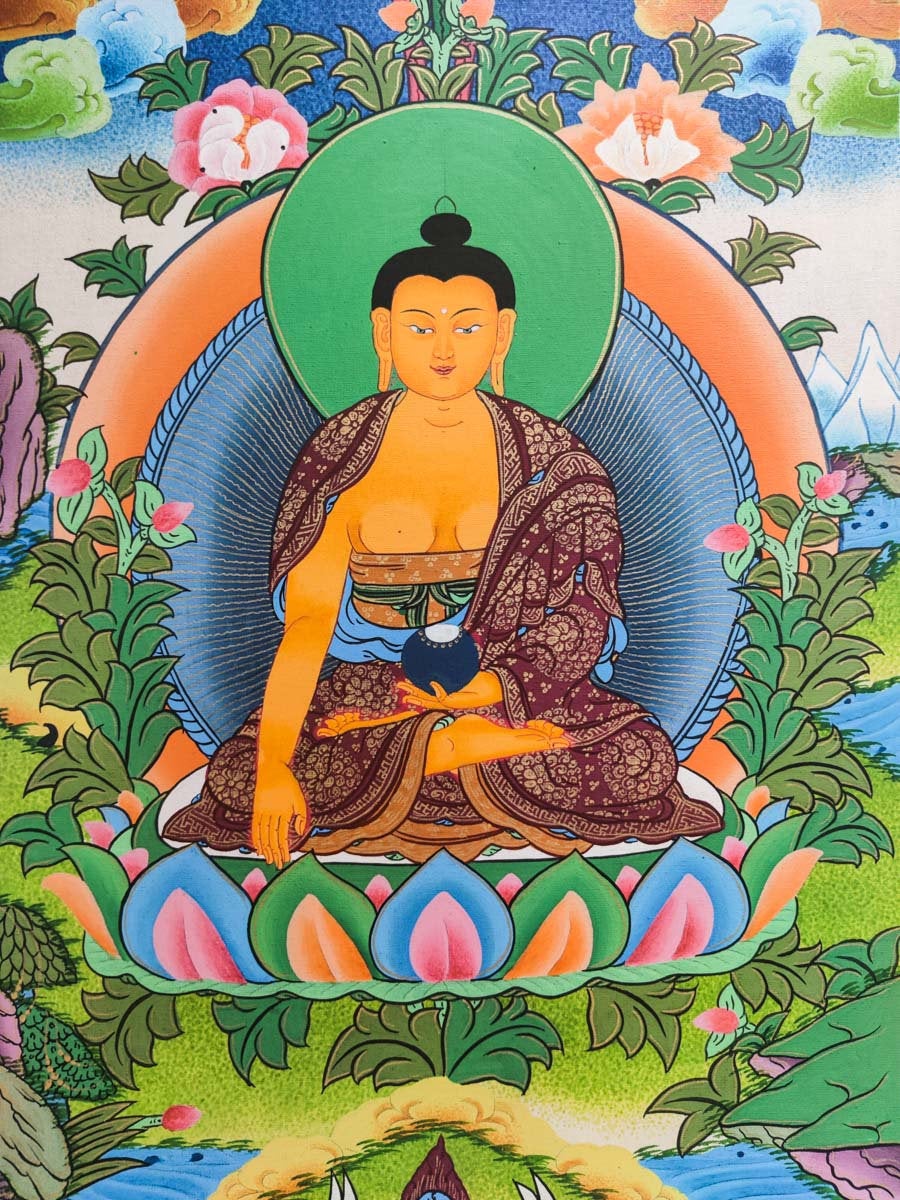 Shakyamuni Buddha Thangka Painting - Lucky Thanka