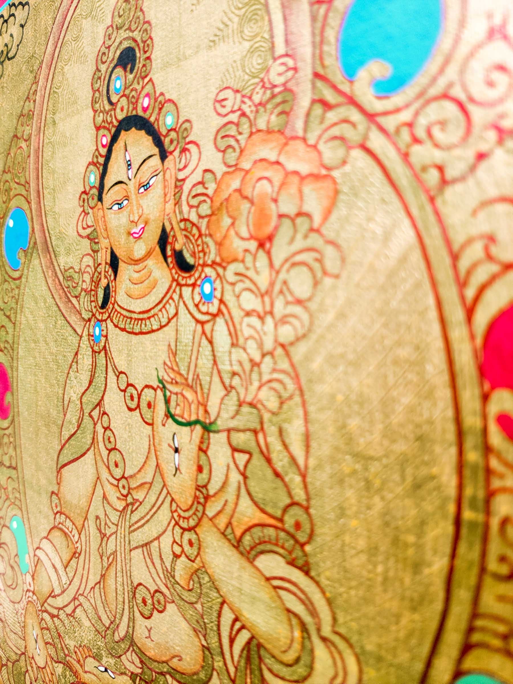 White Tara Thangka - Lucky Thanka