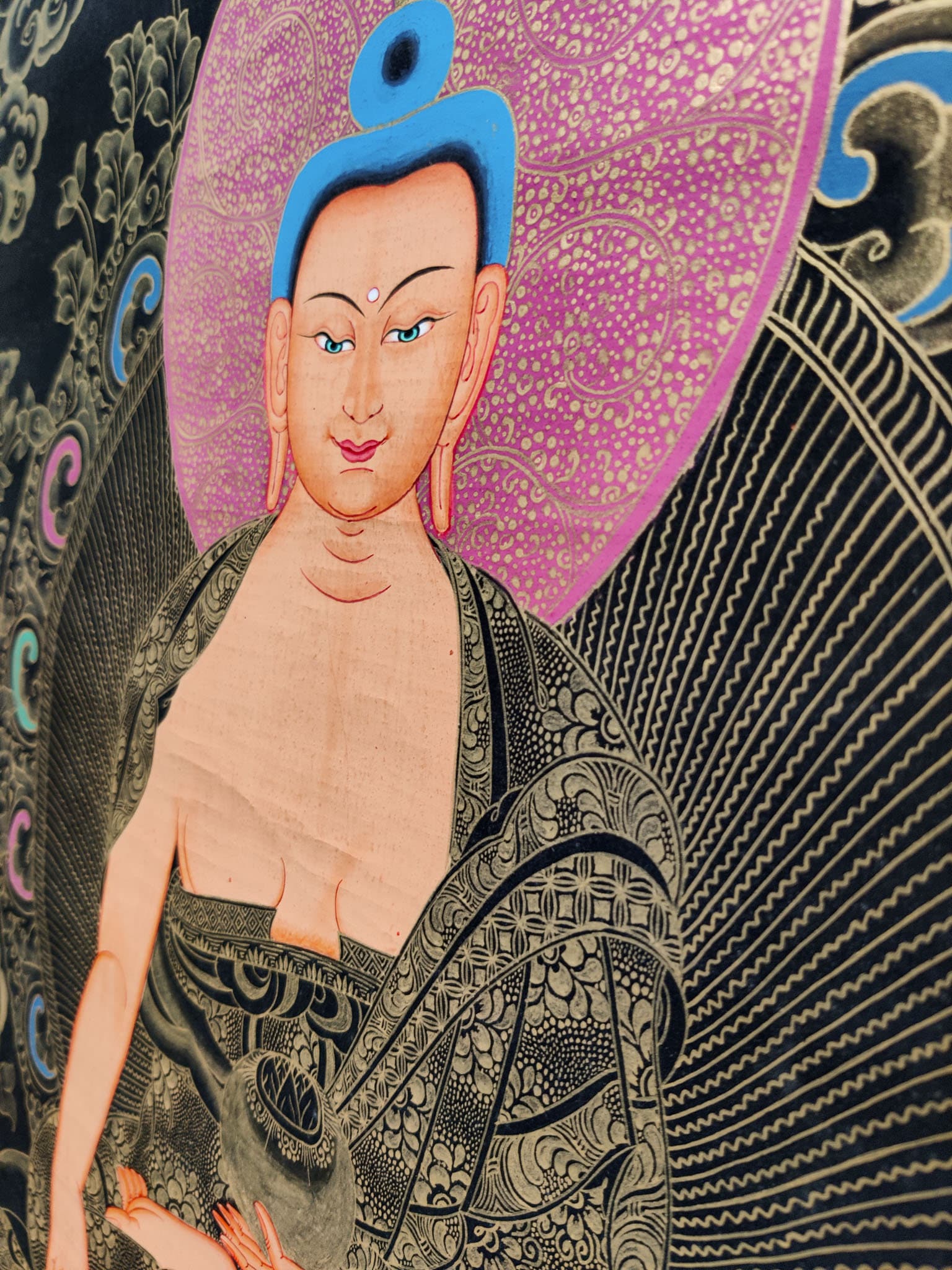 Shakyamuni Buddha Tibetan Painting - Lucky Thanka