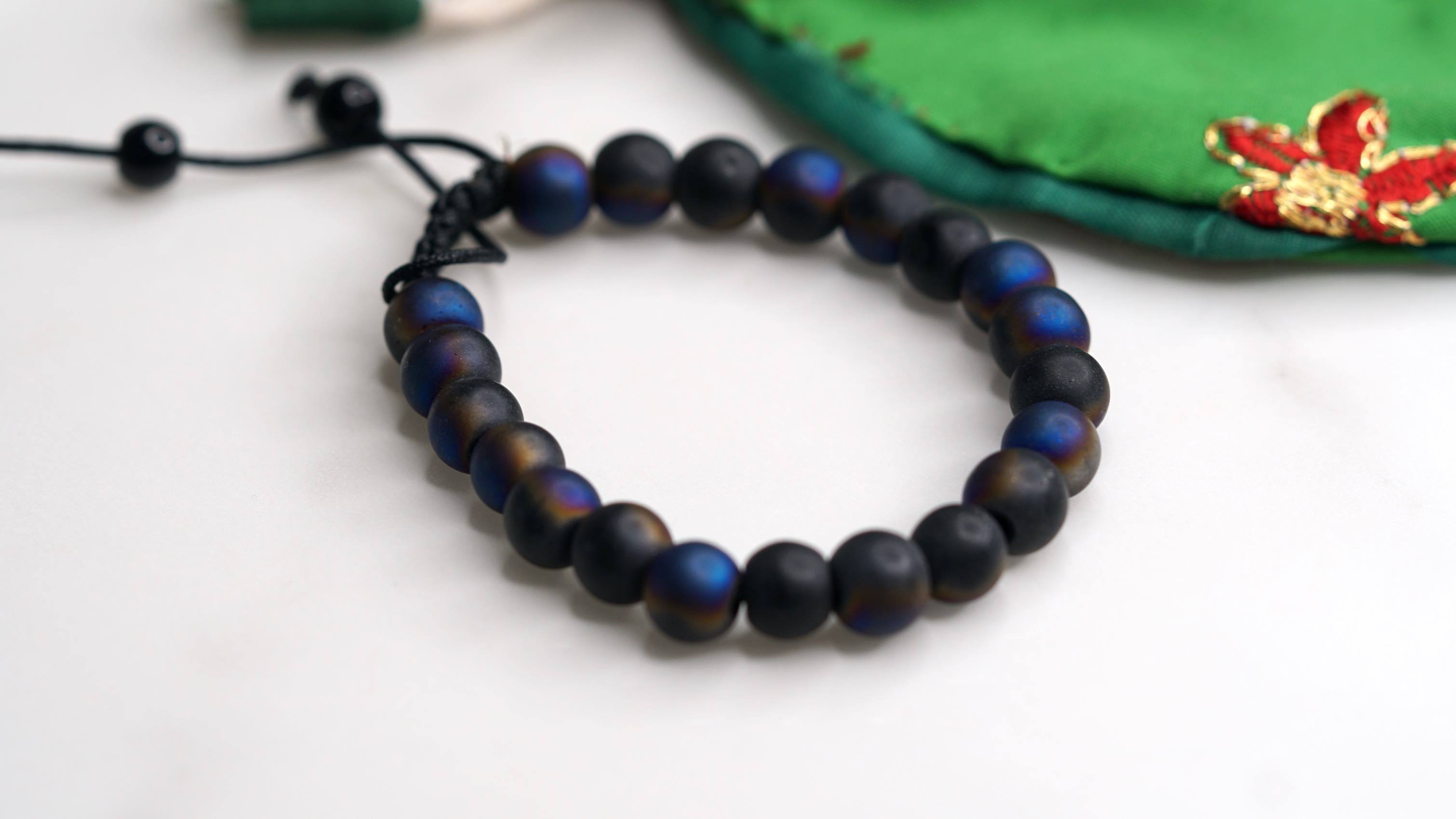 Hand Wrist Natural Stone Bracelet | Druzy Bead - Lucky Thanka