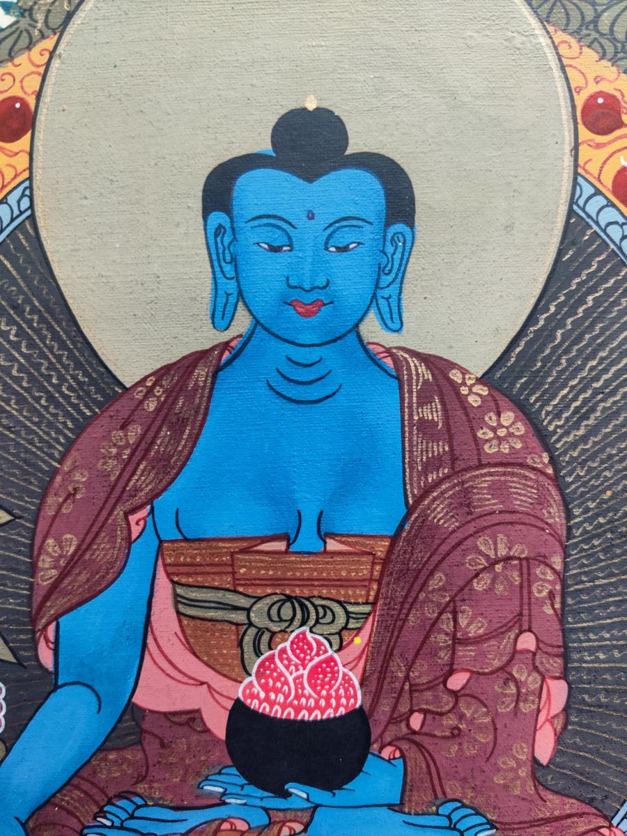 Paradise of Medicine Buddha - Lucky Thanka