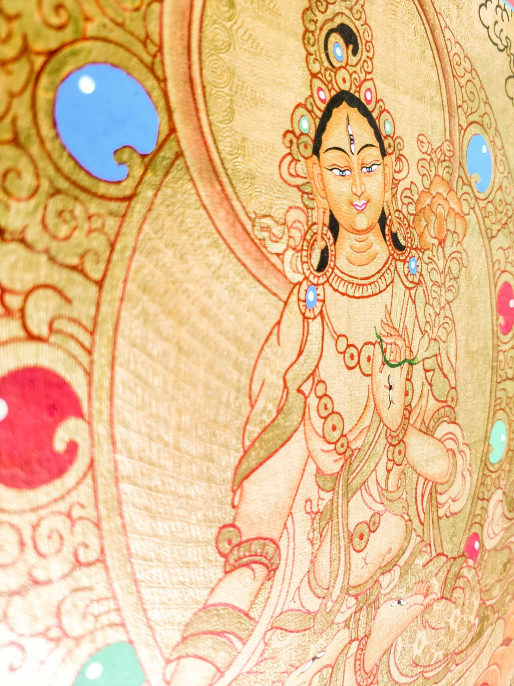 White Tara Thangka - Lucky Thanka