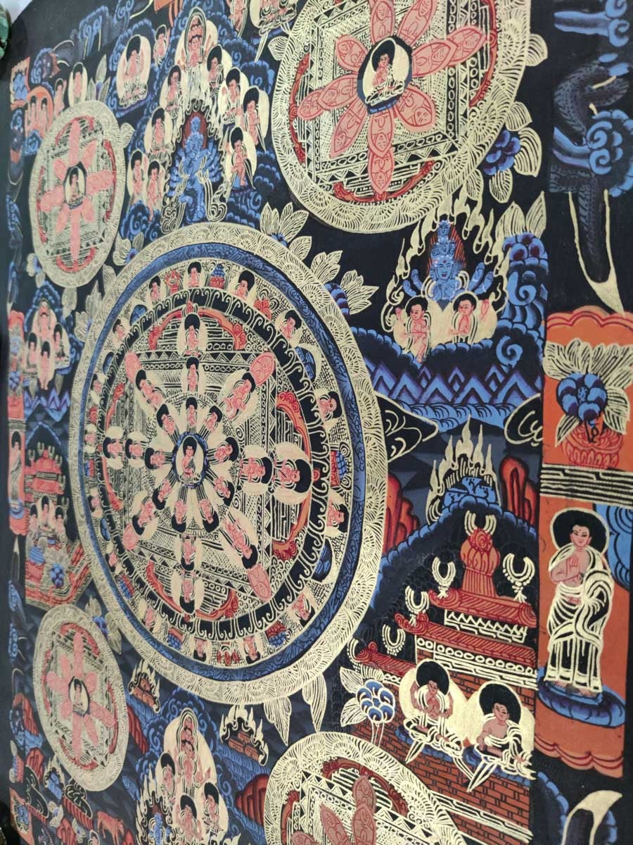Old Thangka of Buddha Mandala - Lucky Thanka