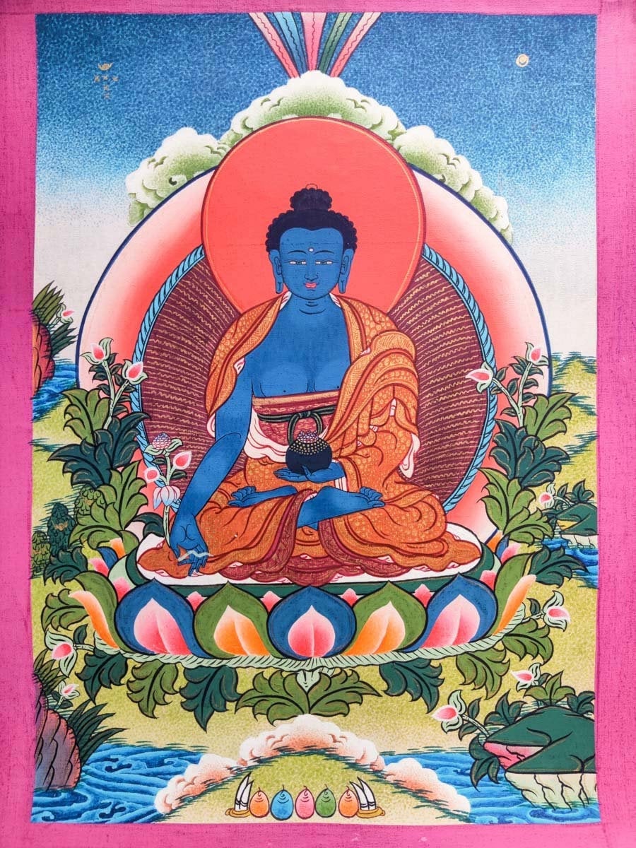 Bhaisajyaguru, Medicine Buddha - Lucky Thanka
