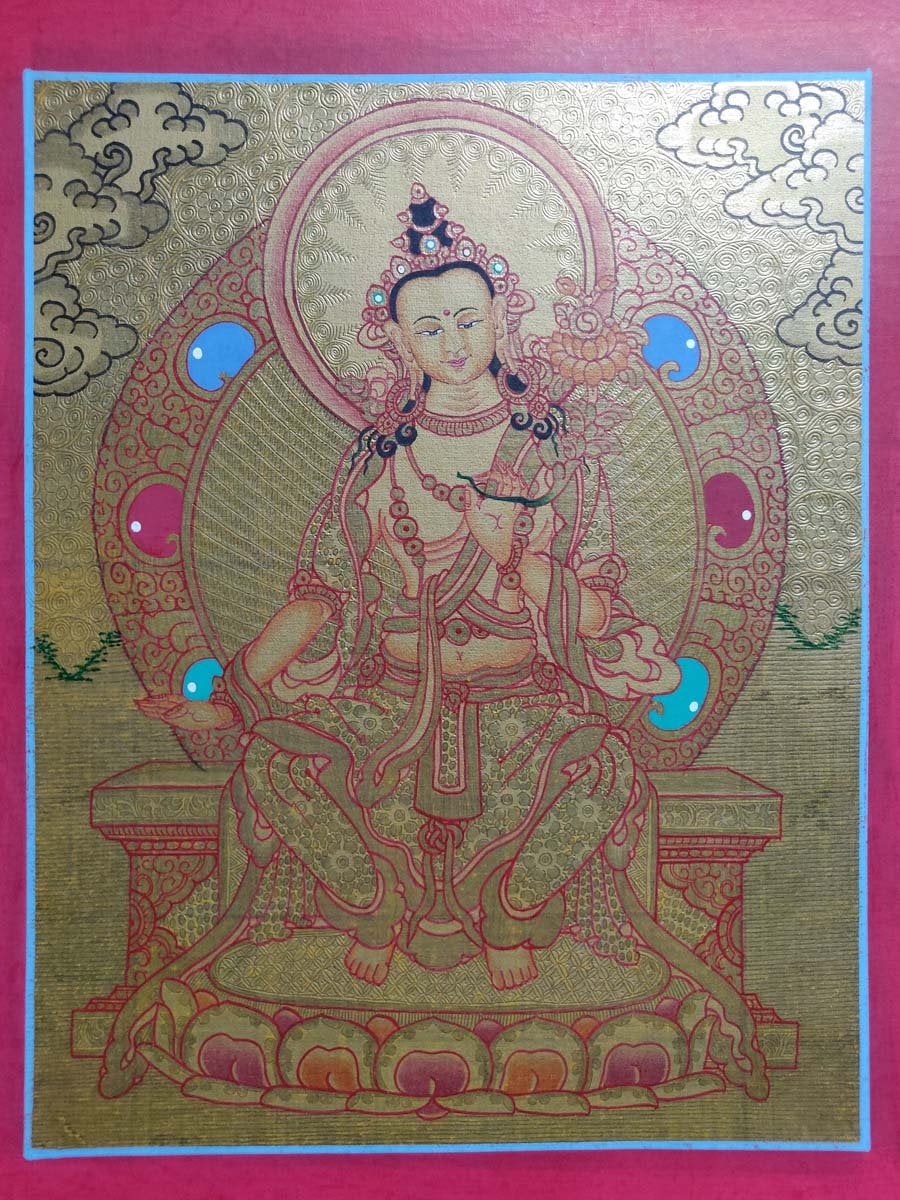 Future Buddha, Maitreya - Lucky Thanka