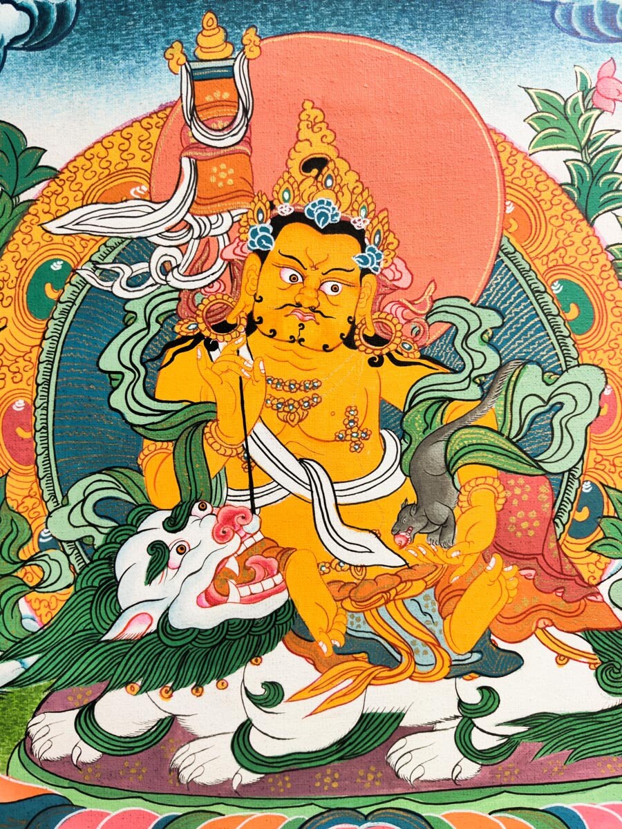 Small size - Zambala Thangka - Lucky Thanka