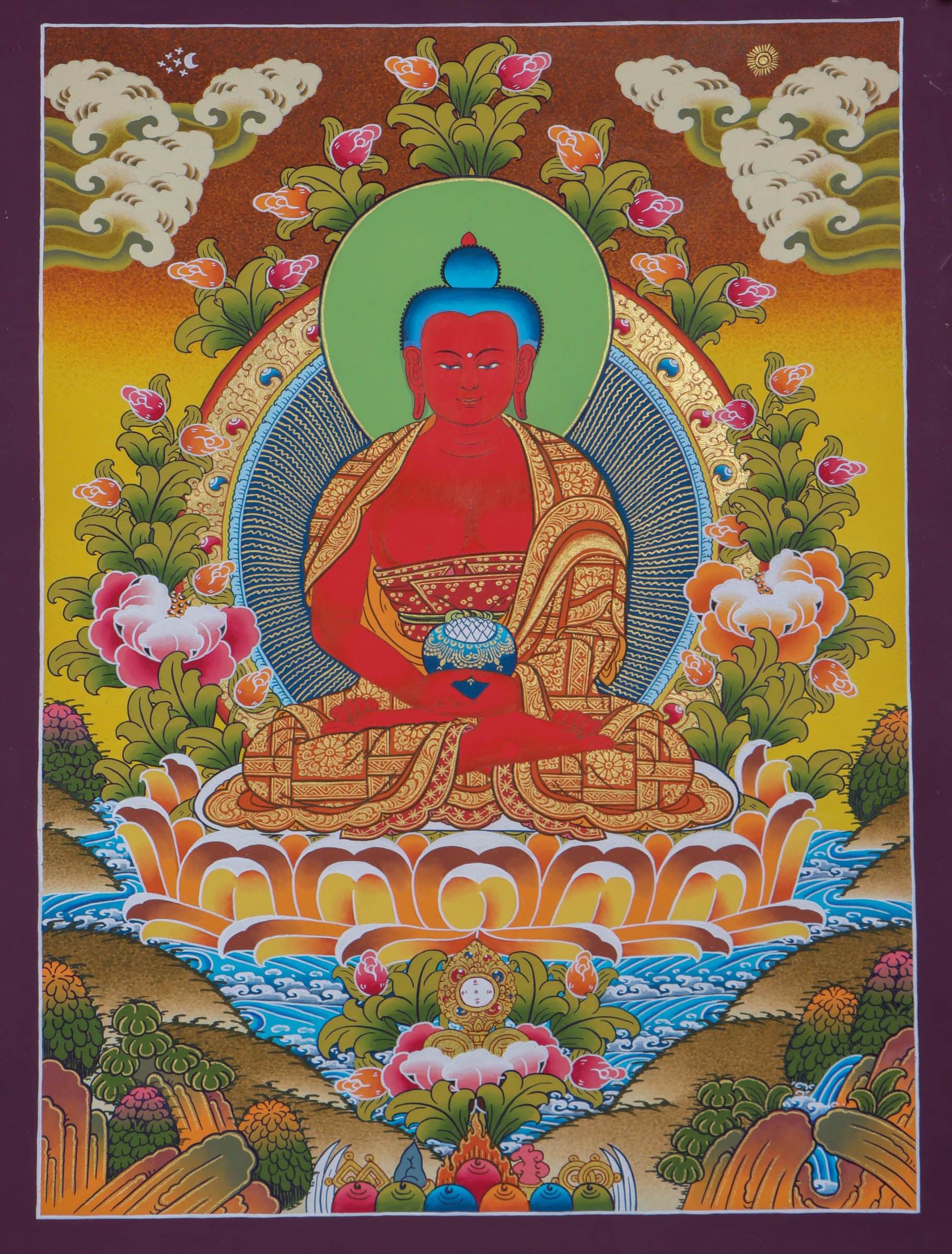 Amitabha Thangka Painting - Lucky Thanka